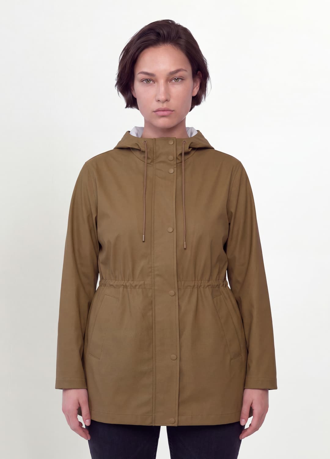Giacca Antipioggia Marrone Con Cappuccio E Chiusura Zip E Bottoni Regular Fit | OVS Giacca Antipioggia Marrone Con Cappuccio E Chiusura Zip E Bottoni Regular Fit - 1 | OVS