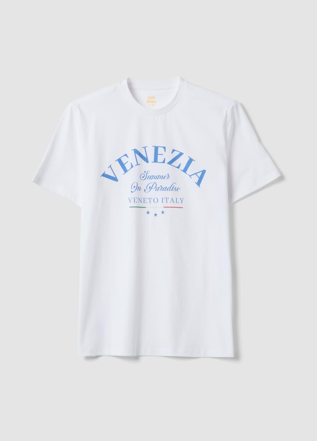 T-shirt Bianca In Puro Cotone Con Stampa Frontale Regular Fit | OVS T-shirt Bianca In Puro Cotone Con Stampa Frontale Regular Fit - 4 | OVS