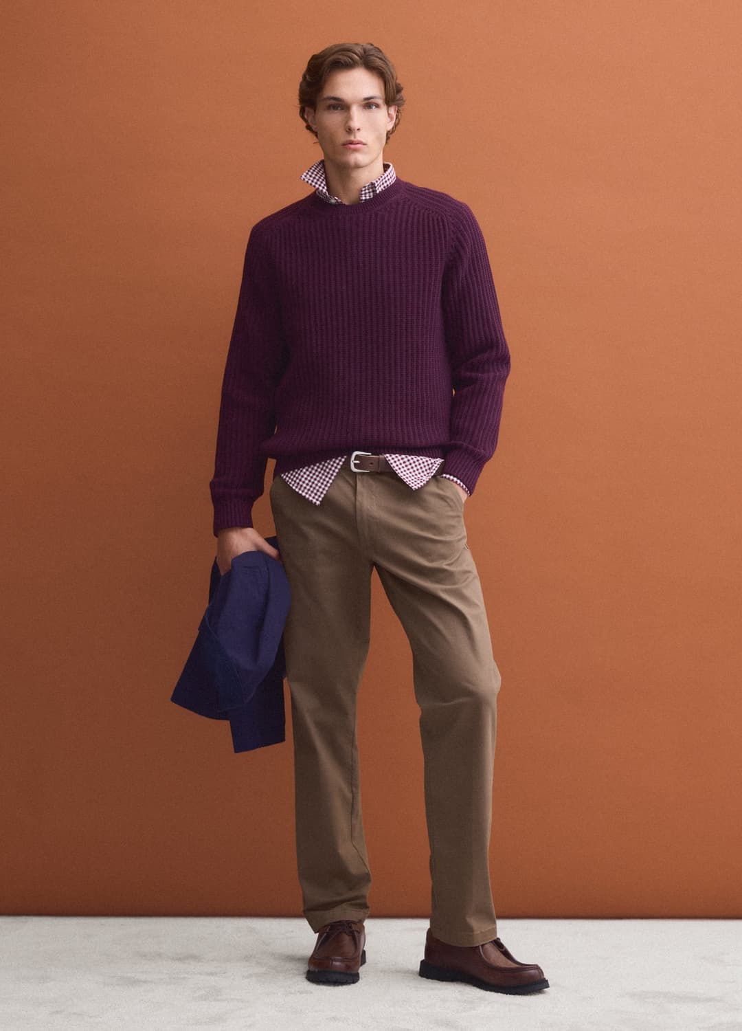 Violetter Rippstrick-pullover Aus Baumwollmix Mit Rundhalsausschnitt | OVS Violetter Rippstrick-pullover Aus Baumwollmix Mit Rundhalsausschnitt - 2 | OVS