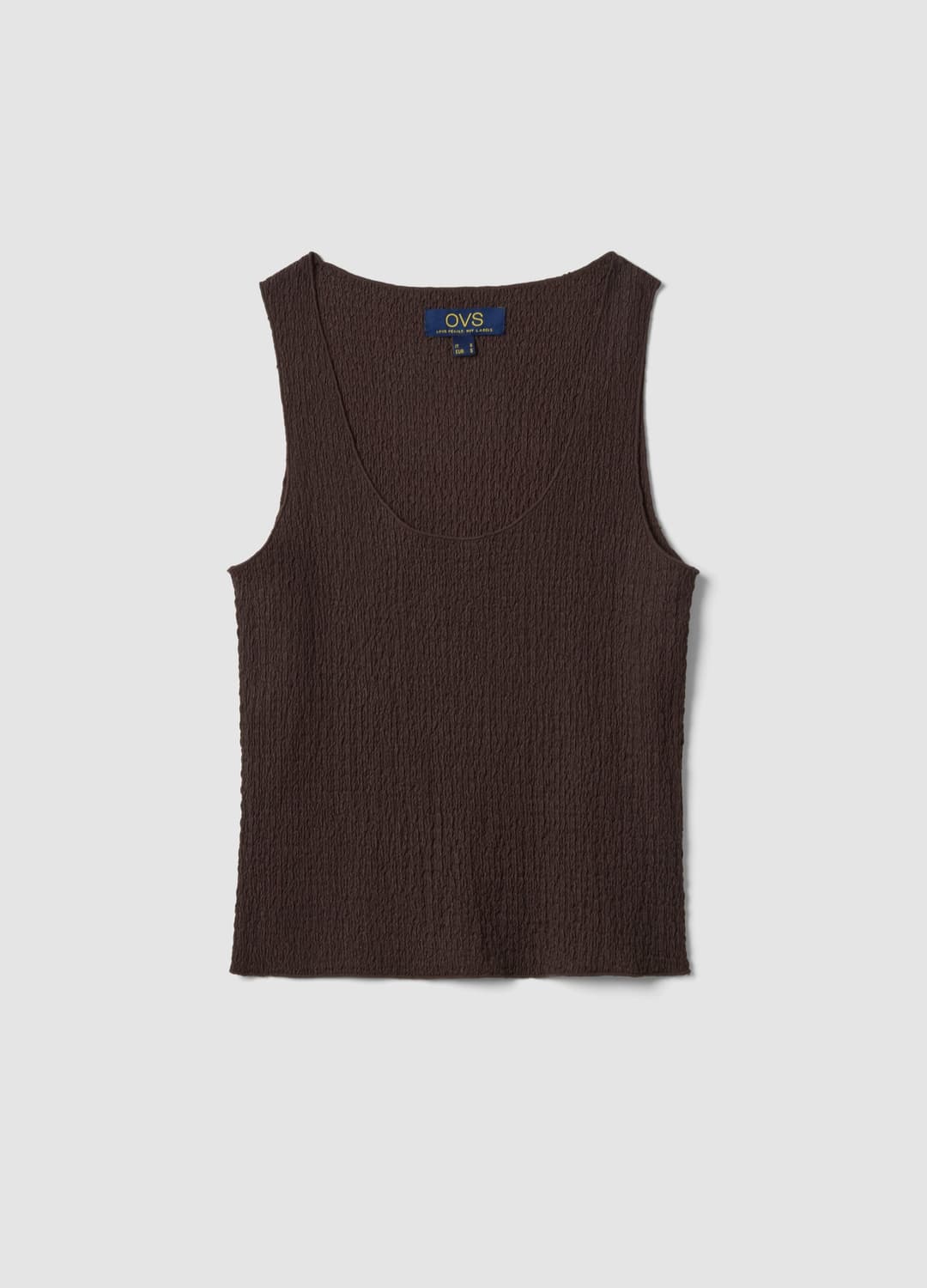 Braunes Stretch-top Mit Crinkle-struktur | OVS Braunes Stretch-top Mit Crinkle-struktur - 4 | OVS