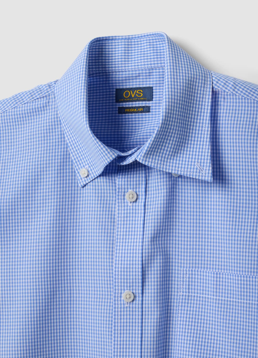 Camicia Azzurra In Misto Cotone Con Colletto Button Down Easy Iron Regular Fit | OVS Camicia Azzurra In Misto Cotone Con Colletto Button Down Easy Iron Regular Fit - 6 | OVS