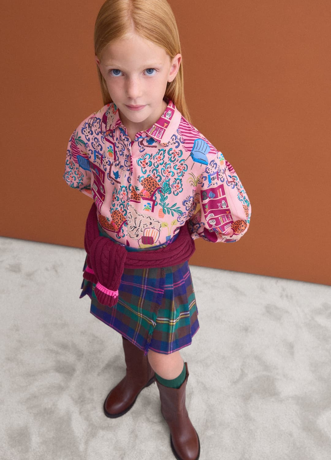 Camicia Rosa In Pura Viscosa Con Fantasia E Colletto Classico Per Bambina | OVS Camicia Rosa In Pura Viscosa Con Fantasia E Colletto Classico Per Bambina - 0 | OVS