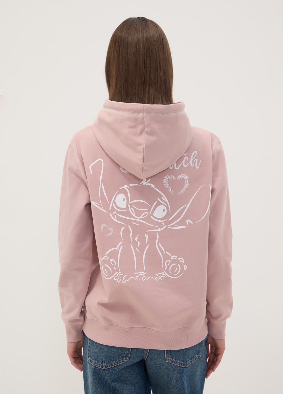 Felpa Rosa Con Cappuccio In Puro Cotone Con Stampa Lilo & Stitch | OVS Felpa Rosa Con Cappuccio In Puro Cotone Con Stampa Lilo & Stitch - 3 | OVS