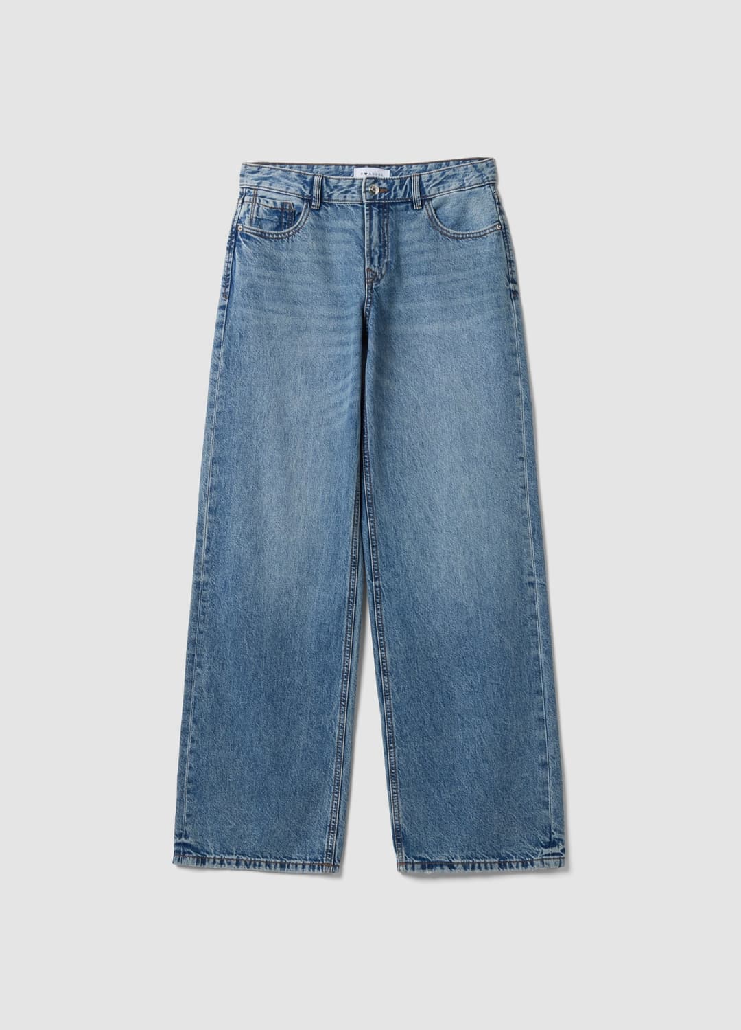 Hellblaue Denim-jeans Mit Wide Leg Aus 100 % Baumwolle | OVS Hellblaue Denim-jeans Mit Wide Leg Aus 100 % Baumwolle - 4 | OVS