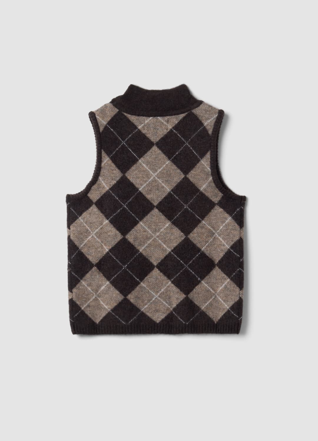 Gilet Marrone In Lana Elasticizzata Con Colletto Rialzato | OVS Gilet Marrone In Lana Elasticizzata Con Colletto Rialzato - 2 | OVS