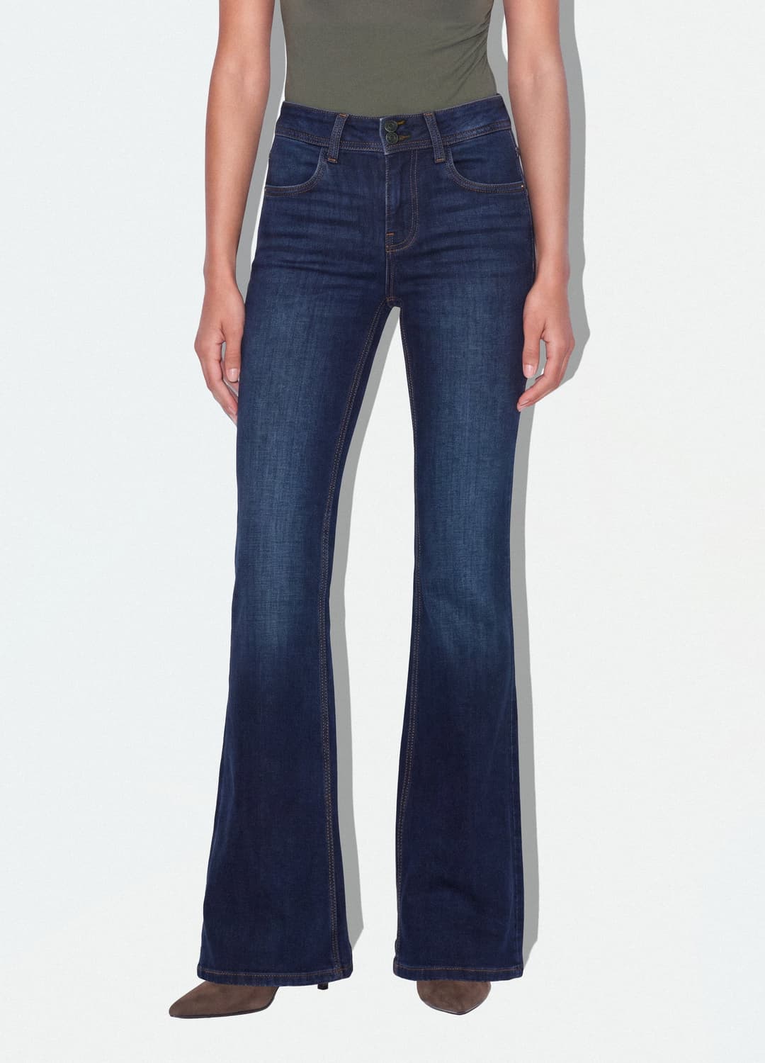 Blaue Flare-jeans Aus Stretch-baumwolle | OVS Blaue Flare-jeans Aus Stretch-baumwolle - 1 | OVS