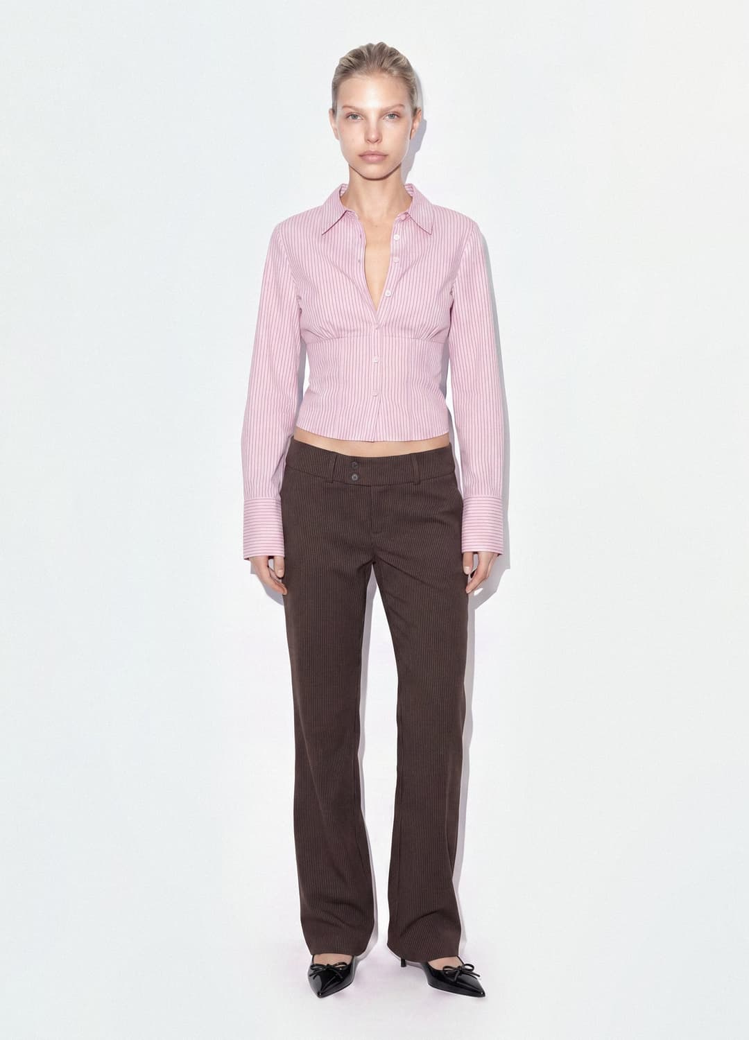 Camicia Rosa A Righe In Cotone Elasticizzato Slim Fit | OVS Camicia Rosa A Righe In Cotone Elasticizzato Slim Fit - 1 | OVS