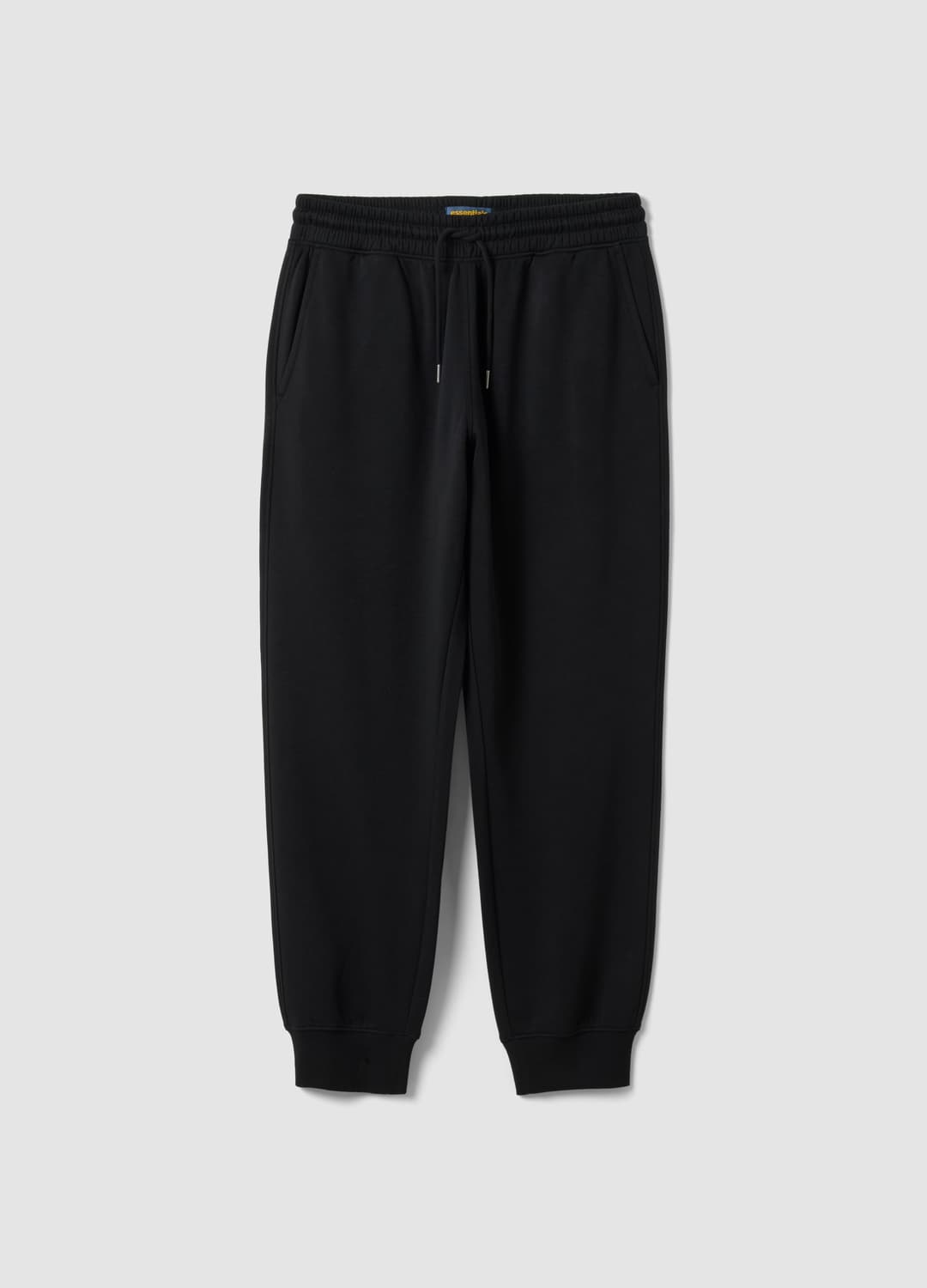 Jogger Neri In Misto Cotone Con Fondo A Polsino E Coulisse | OVS Jogger Neri In Misto Cotone Con Fondo A Polsino E Coulisse - 0 | OVS