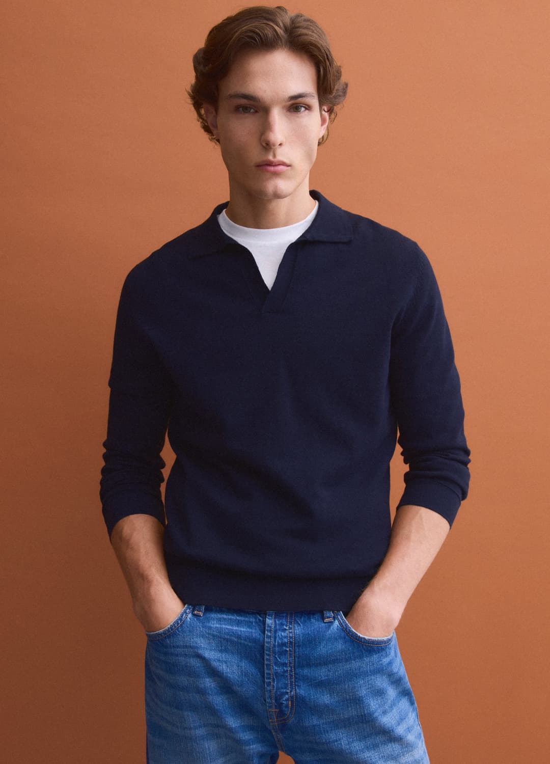 Polo Blu In Puro Cotone A Maniche Lunghe | OVS Polo Blu In Puro Cotone A Maniche Lunghe - 2 | OVS