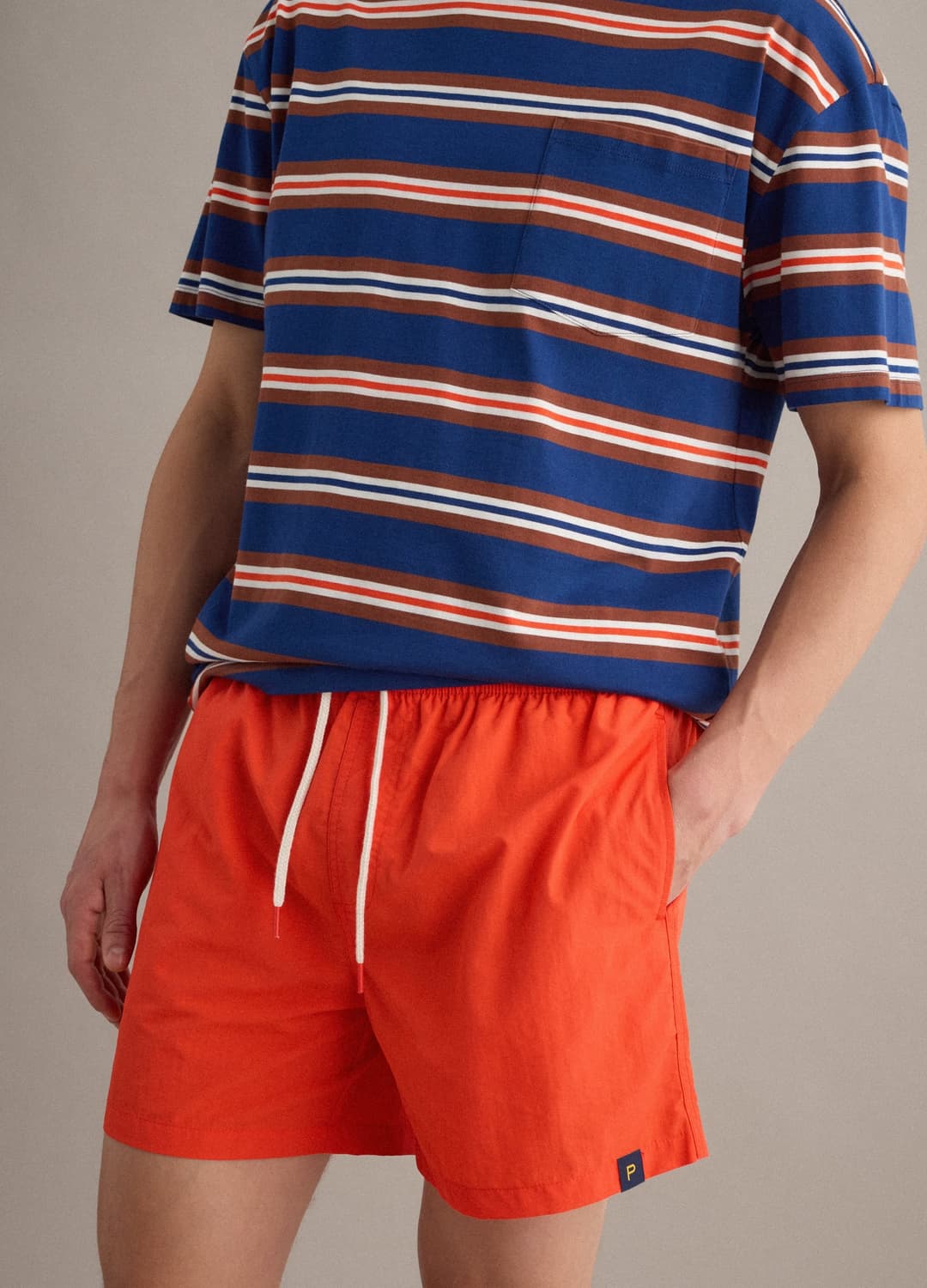 Boxer Da Mare Arancione Con Vita Elasticizzata E Coulisse | OVS Boxer Da Mare Arancione Con Vita Elasticizzata E Coulisse - 2 | OVS