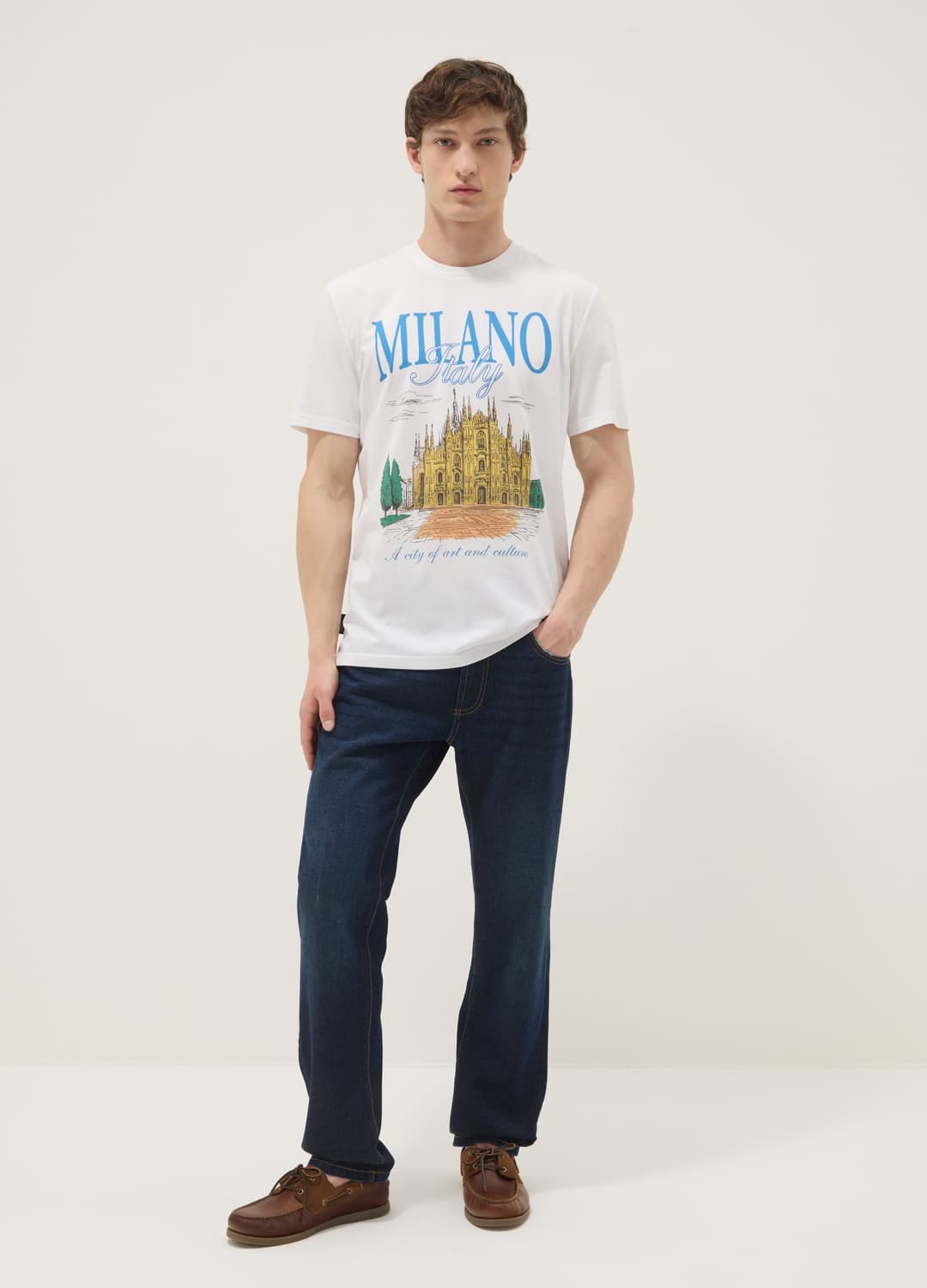 T-shirt Bianca In Puro Cotone Con Stampa Regular Fit | OVS T-shirt Bianca In Puro Cotone Con Stampa Regular Fit - 0 | OVS