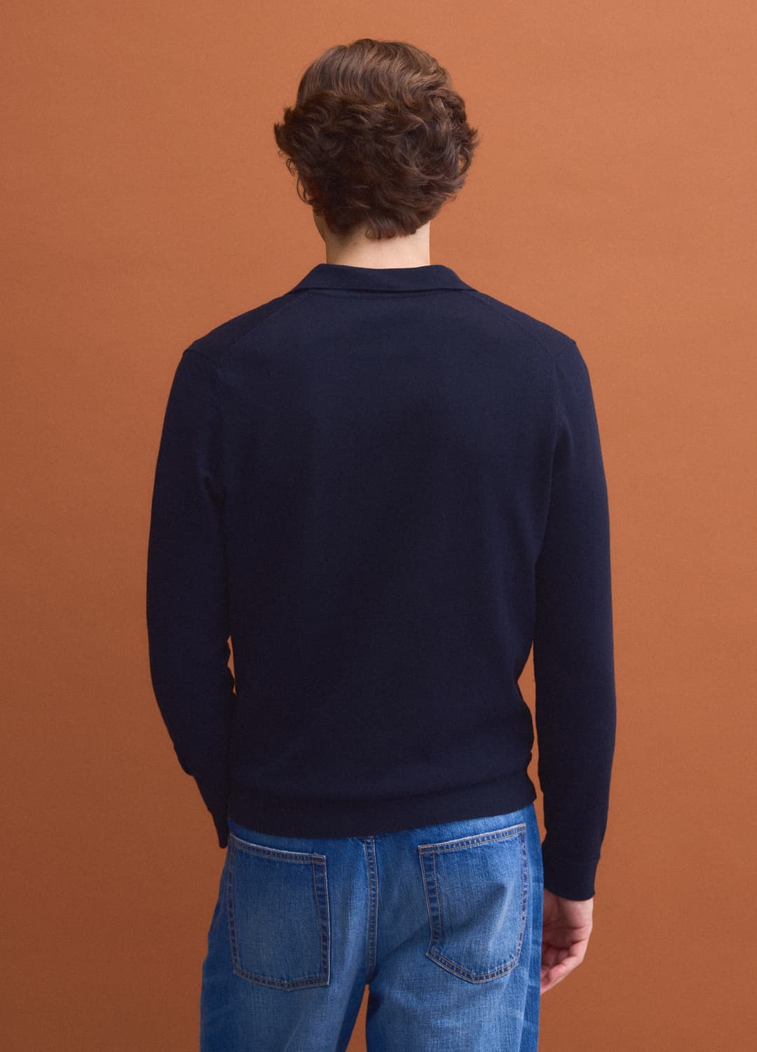 Polo Blu In Puro Cotone A Maniche Lunghe | OVS Polo Blu In Puro Cotone A Maniche Lunghe - 3 | OVS