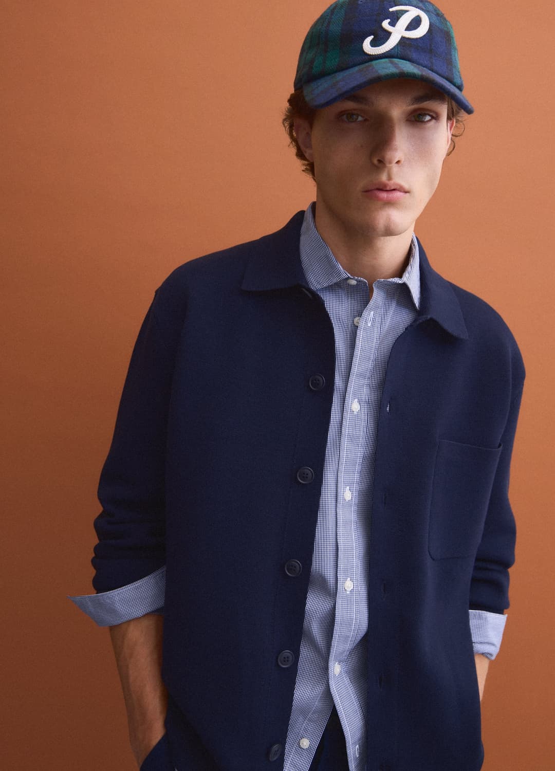 Cardigan Blu Con Colletto In Misto Cotone Regular Fit | OVS Cardigan Blu Con Colletto In Misto Cotone Regular Fit - 0 | OVS