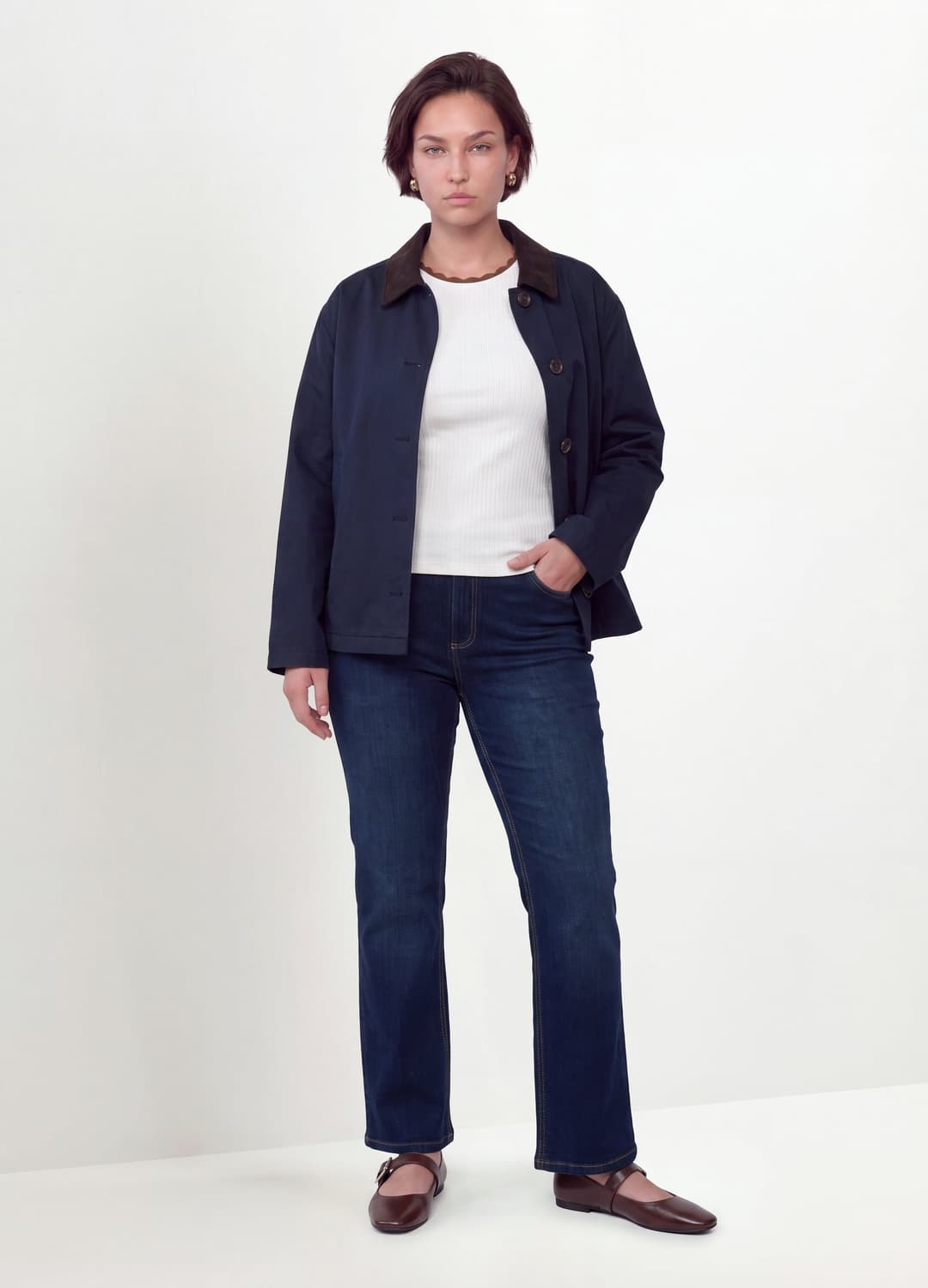 Giacca Blu In Puro Cotone Con Colletto A Contrasto Regular Fit | OVS Giacca Blu In Puro Cotone Con Colletto A Contrasto Regular Fit - 2 | OVS