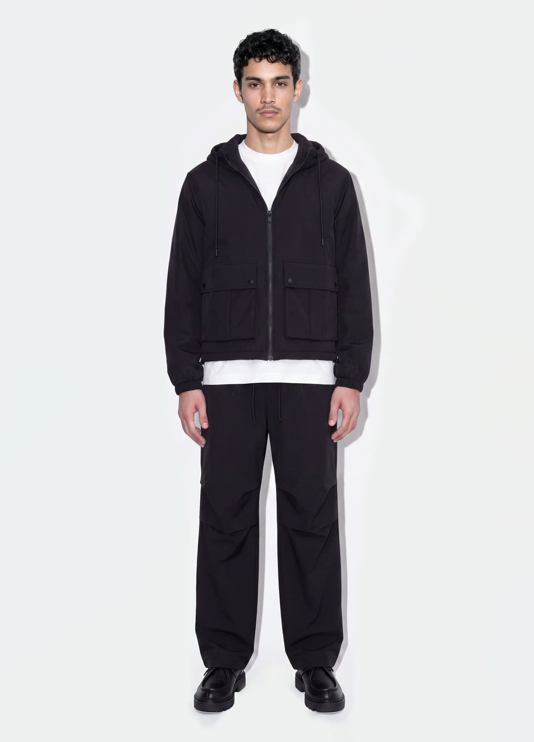 Giaccone Nero Imbottito Con Cappuccio E Zip Over Fit | OVS Giaccone Nero Imbottito Con Cappuccio E Zip Over Fit - 2 | OVS