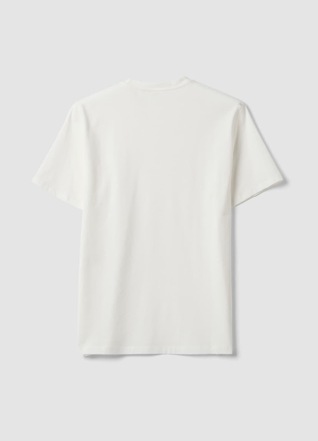 Weißes Slim-fit T-shirt Aus Bio-baumwolle Mit Kurzen Ärmeln | OVS Weißes Slim-fit T-shirt Aus Bio-baumwolle Mit Kurzen Ärmeln - 6 | OVS