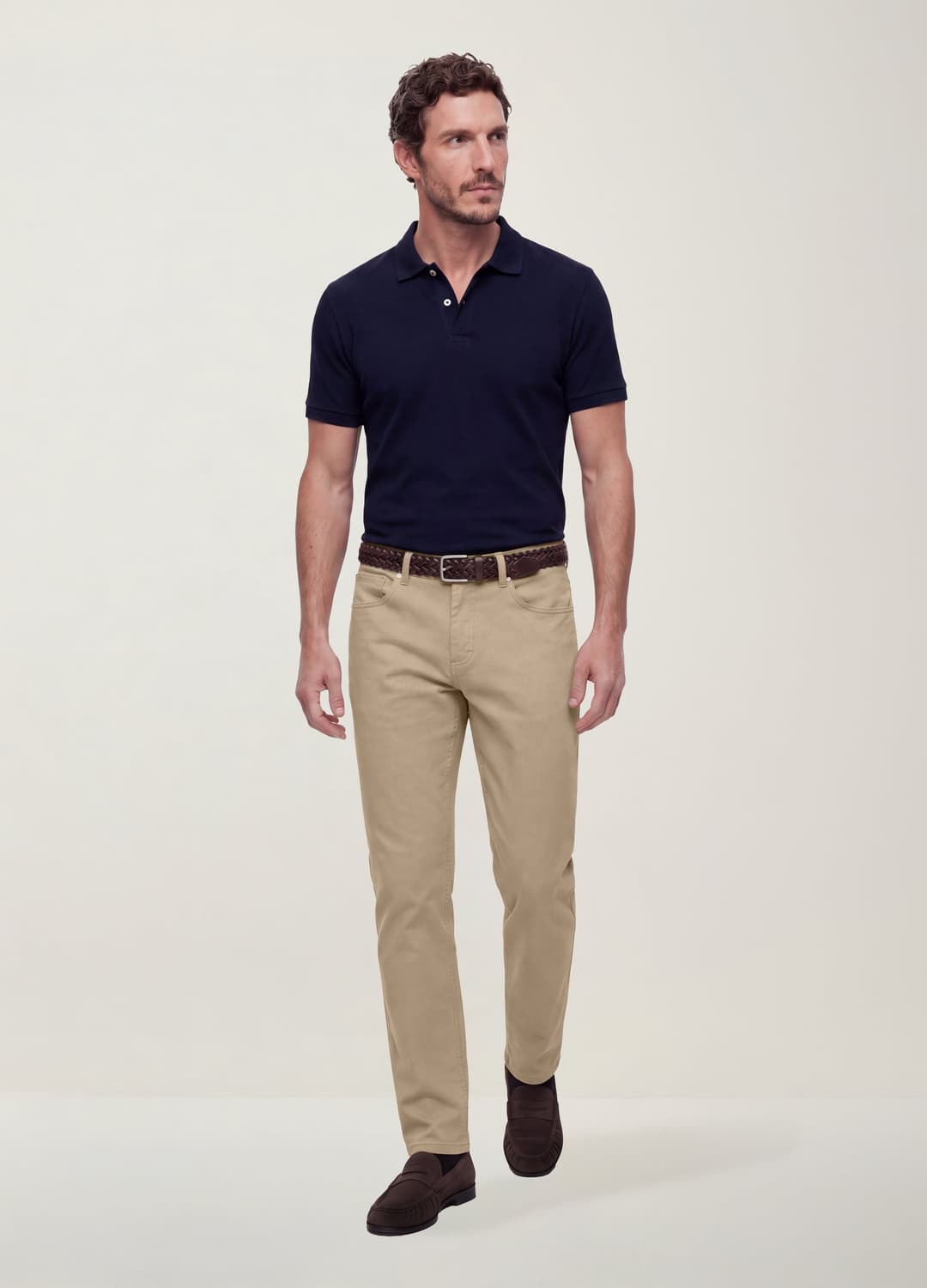 Pantaloni Marroni In Twill Di Cotone Elasticizzato Regular Fit | OVS Pantaloni Marroni In Twill Di Cotone Elasticizzato Regular Fit - 0 | OVS