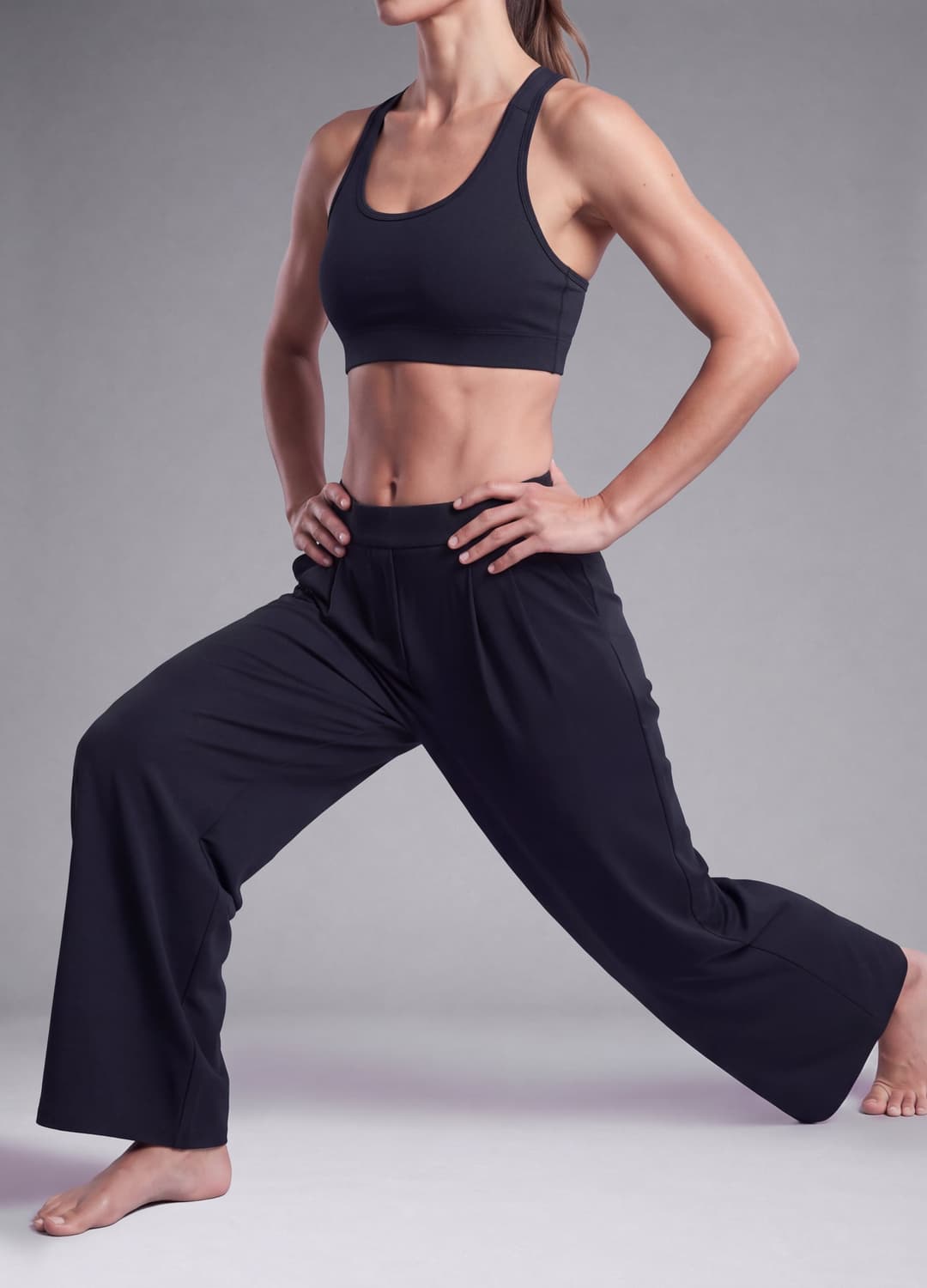Schwarze Easy Dry Wide-leg-hose Aus Stretchmaterial Altavia Studio | OVS Schwarze Easy Dry Wide-leg-hose Aus Stretchmaterial Altavia Studio - 1 | OVS
