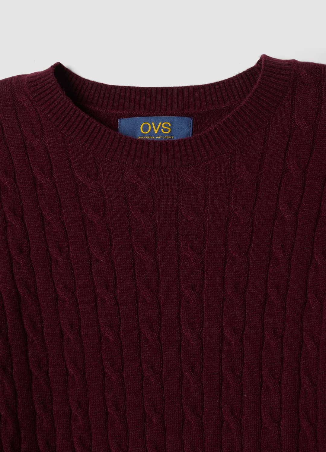 Maglia Girocollo Rossa A Trecce Regular Fit | OVS Maglia Girocollo Rossa A Trecce Regular Fit - 5 | OVS
