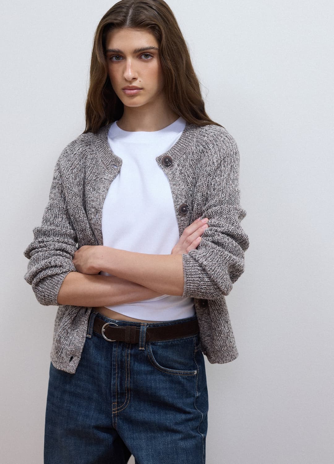 Graue Strickjacke Aus Reiner Baumwolle In Regular Fit | OVS Graue Strickjacke Aus Reiner Baumwolle In Regular Fit - 2 | OVS