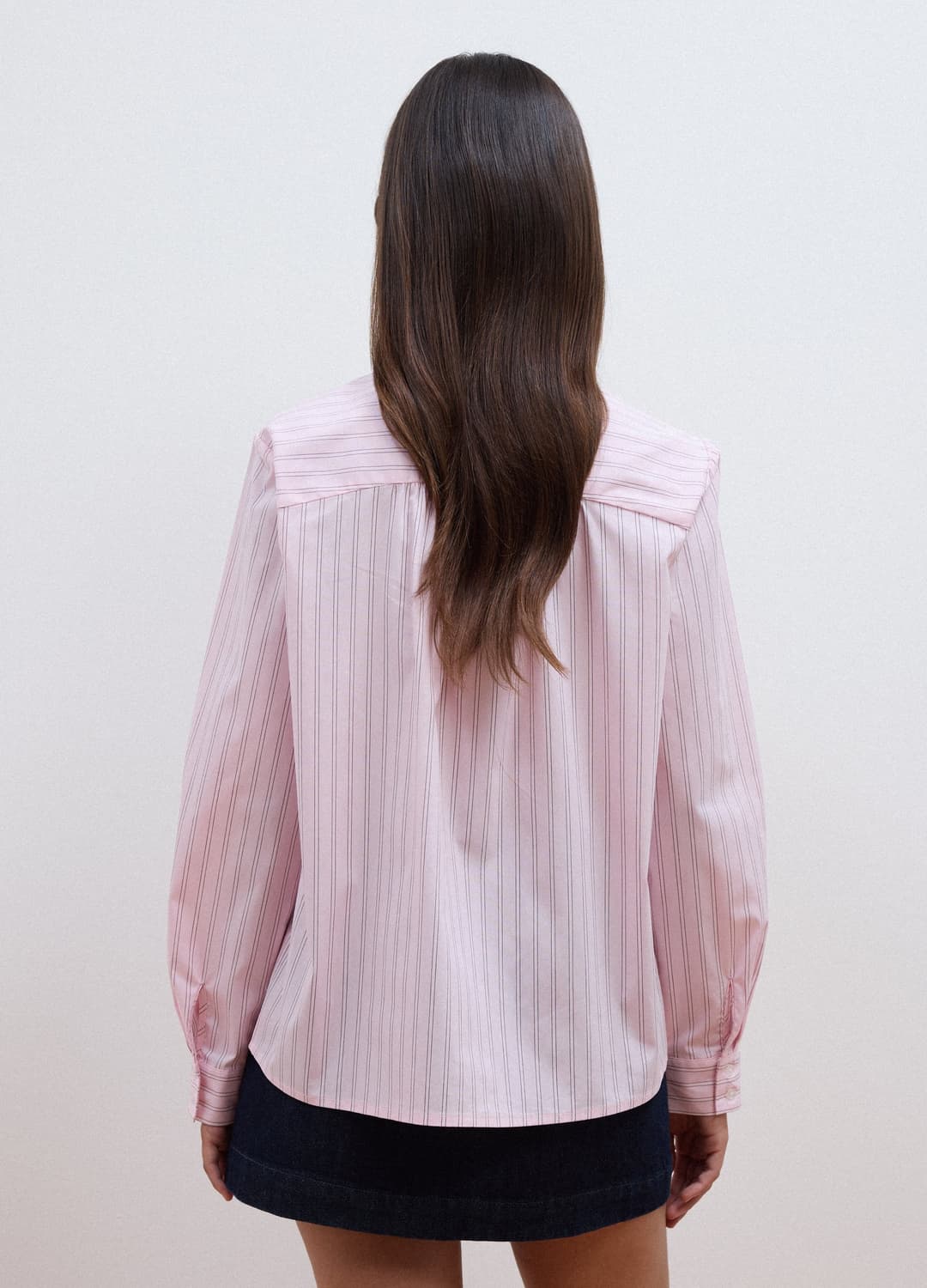 Camicia Rosa In Cotone Elasticizzato A Righe Con Fiocco Over Fit | OVS Camicia Rosa In Cotone Elasticizzato A Righe Con Fiocco Over Fit - 3 | OVS