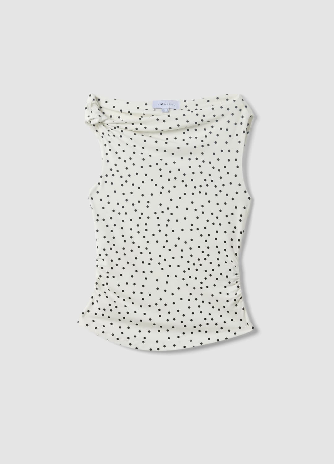 Top Bianco Asimmetrico Monospalla In Viscosa Elasticizzata A Pois Slim Fit | OVS Top Bianco Asimmetrico Monospalla In Viscosa Elasticizzata A Pois Slim Fit - 4 | OVS