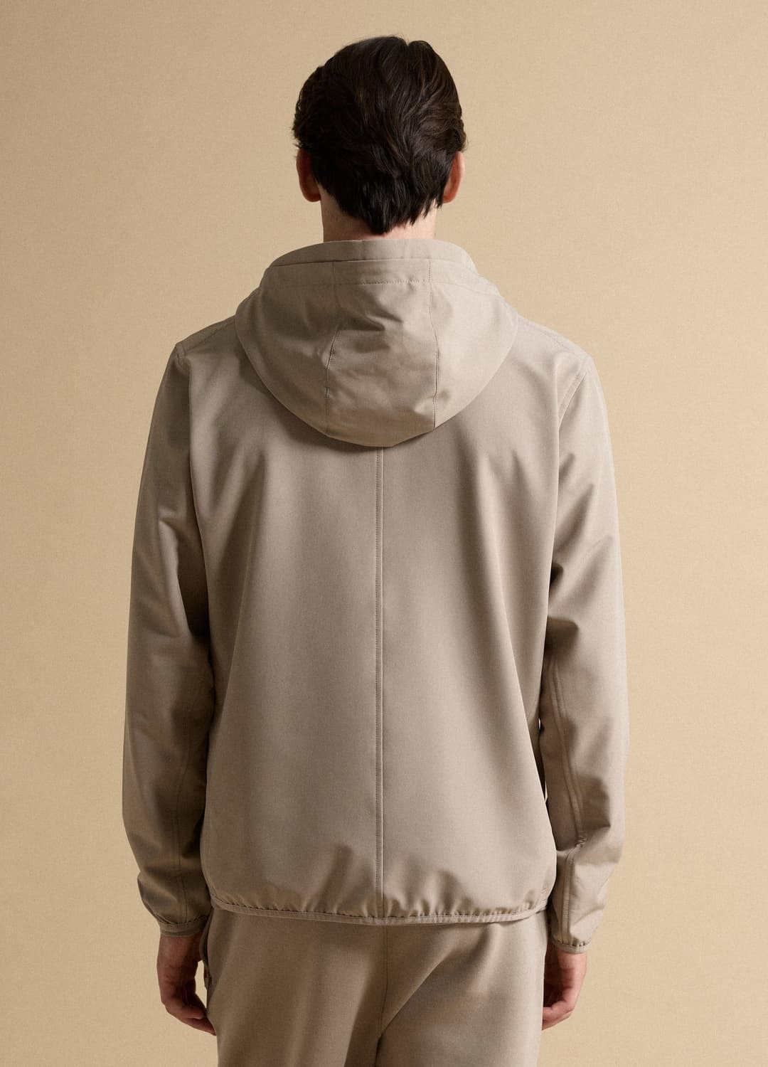 Giacca Beige Con Cappuccio In Tessuto Elasticizzato Regular Fit | OVS Giacca Beige Con Cappuccio In Tessuto Elasticizzato Regular Fit - 2 | OVS