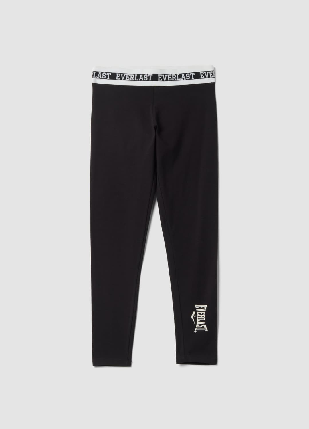 Leggings Neri In Jersey Di Cotone Elasticizzato Slim Fit Con Logo Everlast | OVS Leggings Neri In Jersey Di Cotone Elasticizzato Slim Fit Con Logo Everlast - 0 | OVS