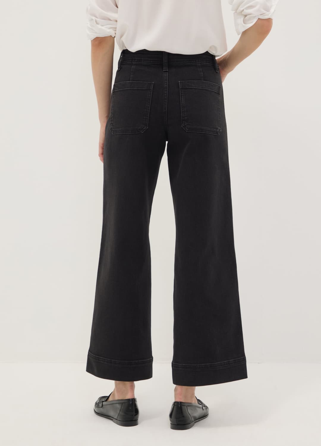 Schwarze Wide-leg-jeans Aus Stretch-baumwolle | OVS Schwarze Wide-leg-jeans Aus Stretch-baumwolle - 2 | OVS