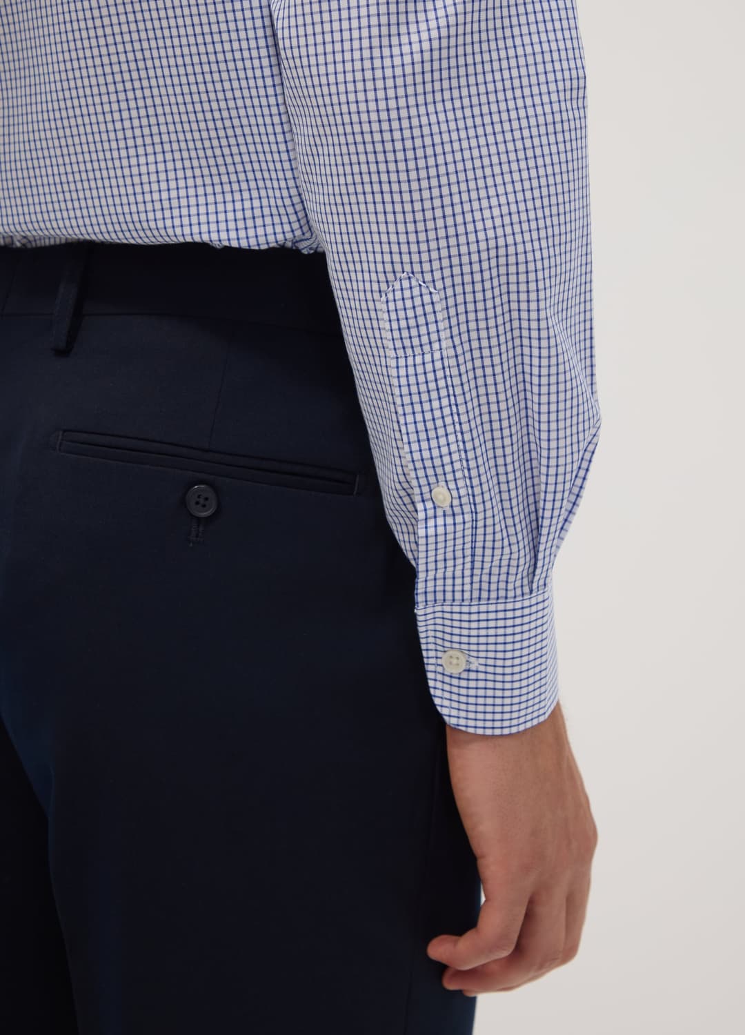 Camicia Azzurra In Misto Cotone A Quadretti Easi Iron Regular Fit | OVS Camicia Azzurra In Misto Cotone A Quadretti Easi Iron Regular Fit - 3 | OVS
