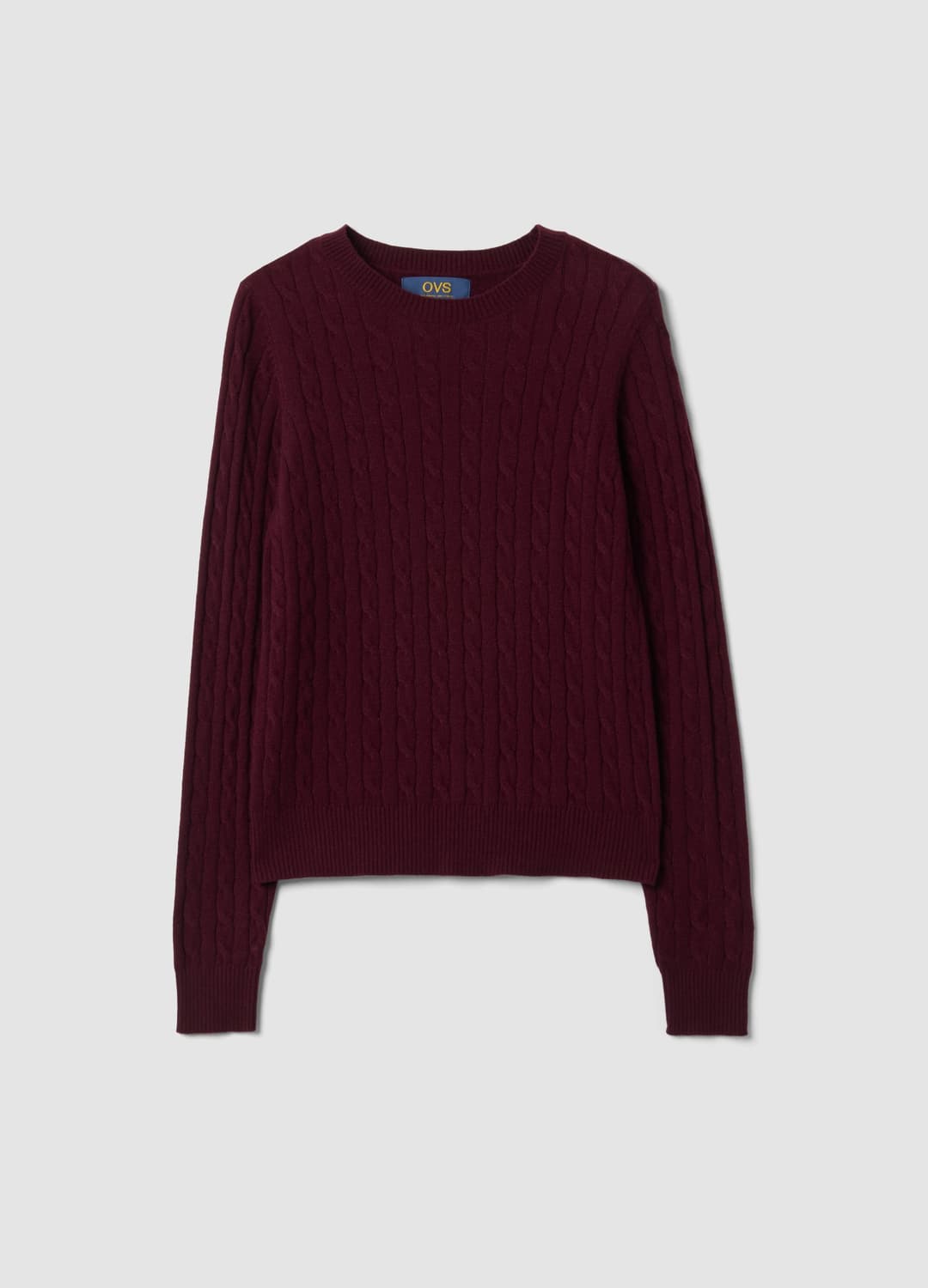 Maglia Girocollo Rossa A Trecce Regular Fit | OVS Maglia Girocollo Rossa A Trecce Regular Fit - 4 | OVS