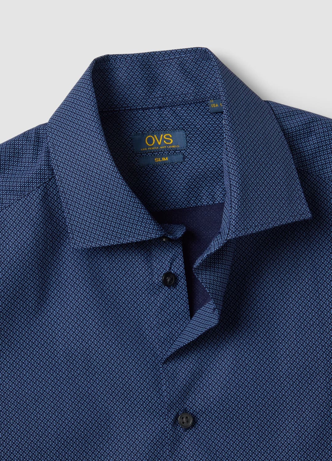 Camicia Blu In Popeline Di Cotone Elasticizzato Slim Fit | OVS Camicia Blu In Popeline Di Cotone Elasticizzato Slim Fit - 6 | OVS