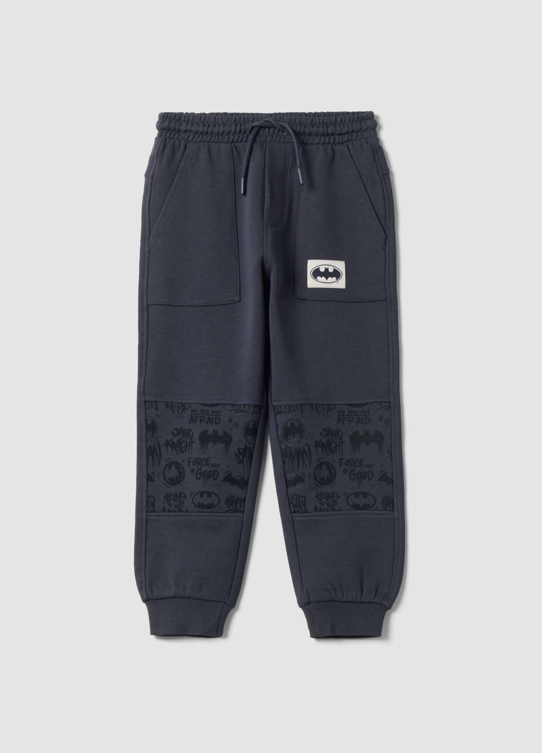 Pantaloni Jogger Grigi In Puro Cotone Con Stampa Batman | OVS Pantaloni Jogger Grigi In Puro Cotone Con Stampa Batman - 0 | OVS