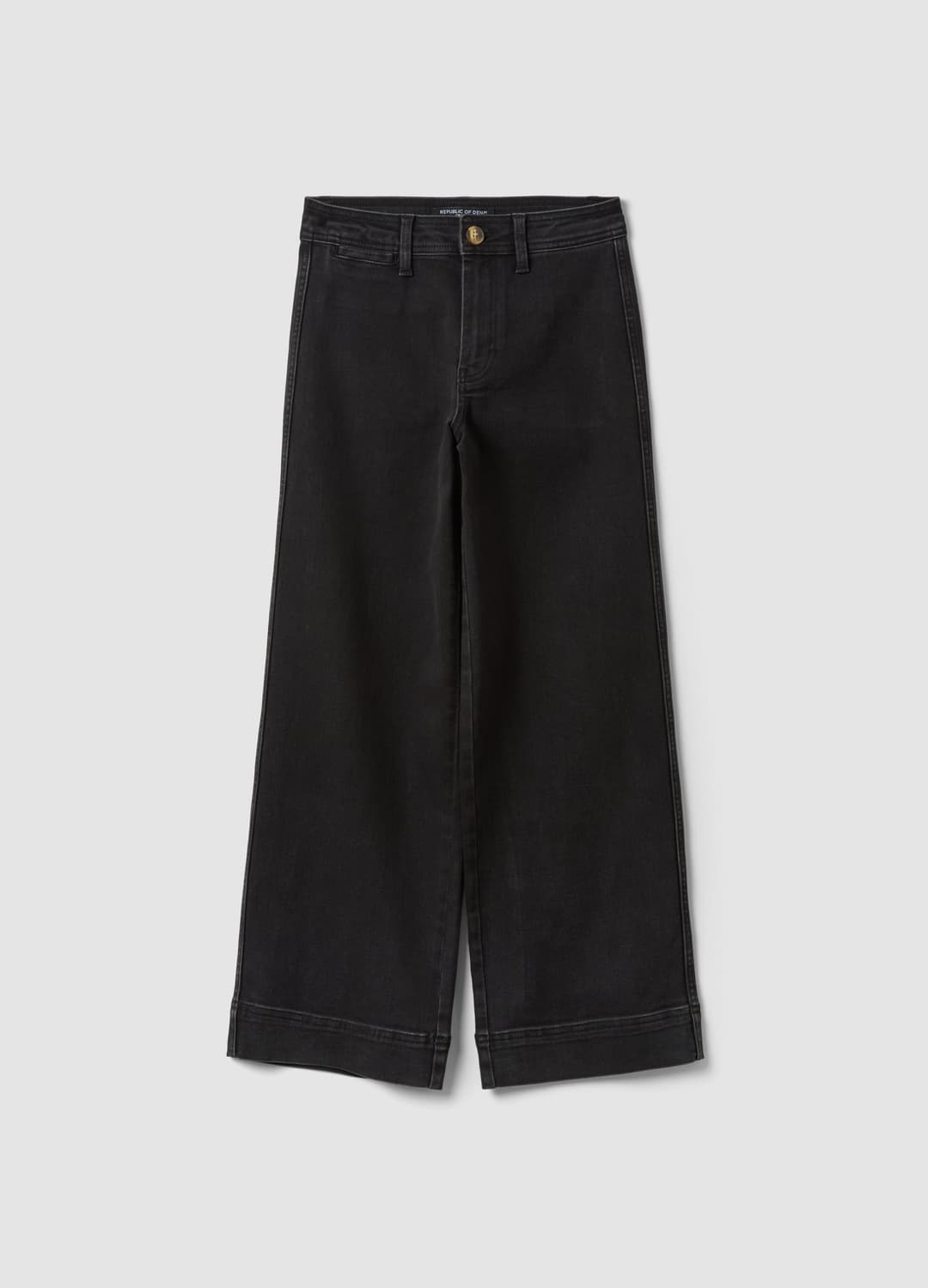 Schwarze Wide-leg-jeans Aus Stretch-baumwolle | OVS Schwarze Wide-leg-jeans Aus Stretch-baumwolle - 4 | OVS