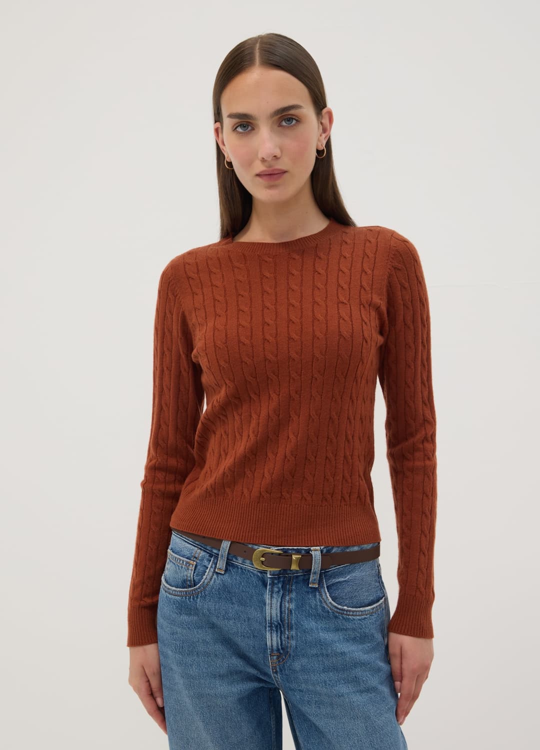 Maglia Girocollo Rossa A Trecce Regular Fit | OVS Maglia Girocollo Rossa A Trecce Regular Fit - 9 | OVS