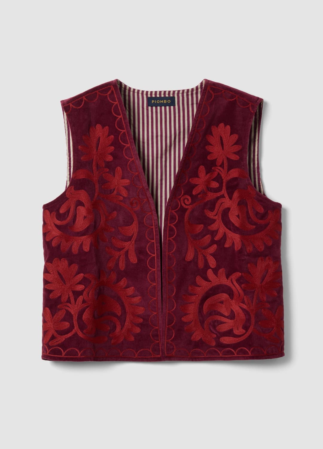 Gilet Rosso In Puro Cotone Con Ricami Floreali | OVS Gilet Rosso In Puro Cotone Con Ricami Floreali - 4 | OVS