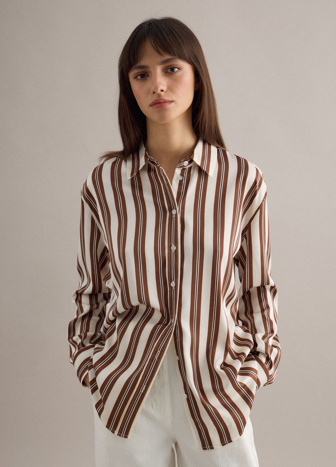 Camicia lunga in cotone - Azzurro/righe - DONNA | H&M IT Camicia lunga in cotone - Azzurro/righe - DONNA | H&M IT
