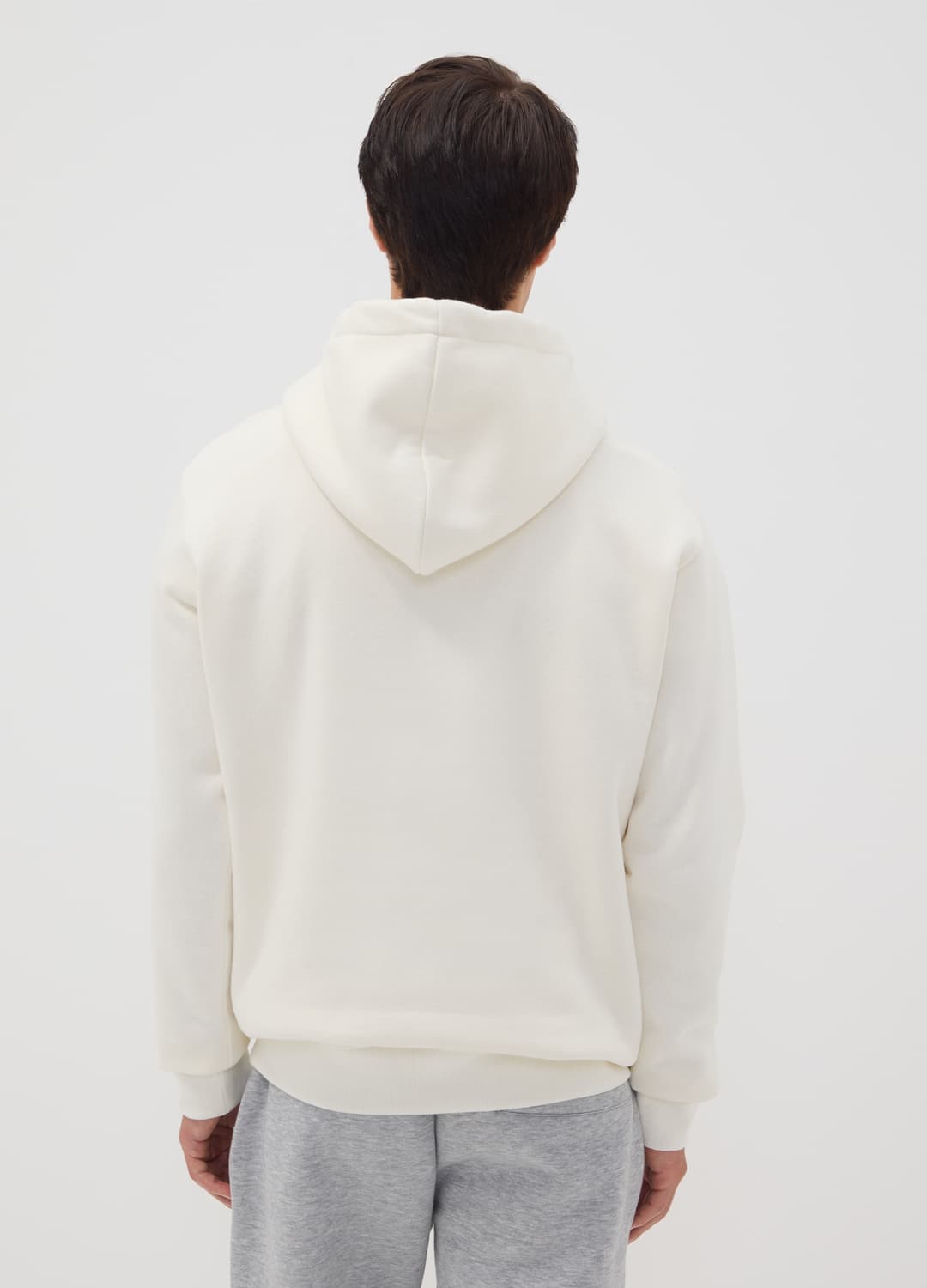 Felpa Bianca Con Cappuccio In Misto Cotone Con Stampa Frontale | OVS Felpa Bianca Con Cappuccio In Misto Cotone Con Stampa Frontale - 3 | OVS