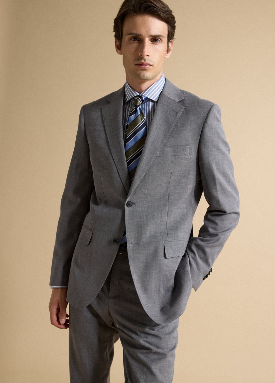 Blazer Grigio In Viscosa Elasticizzata Slim Fit Con Rever Classico | OVS Blazer Grigio In Viscosa Elasticizzata Slim Fit Con Rever Classico - 0 | OVS