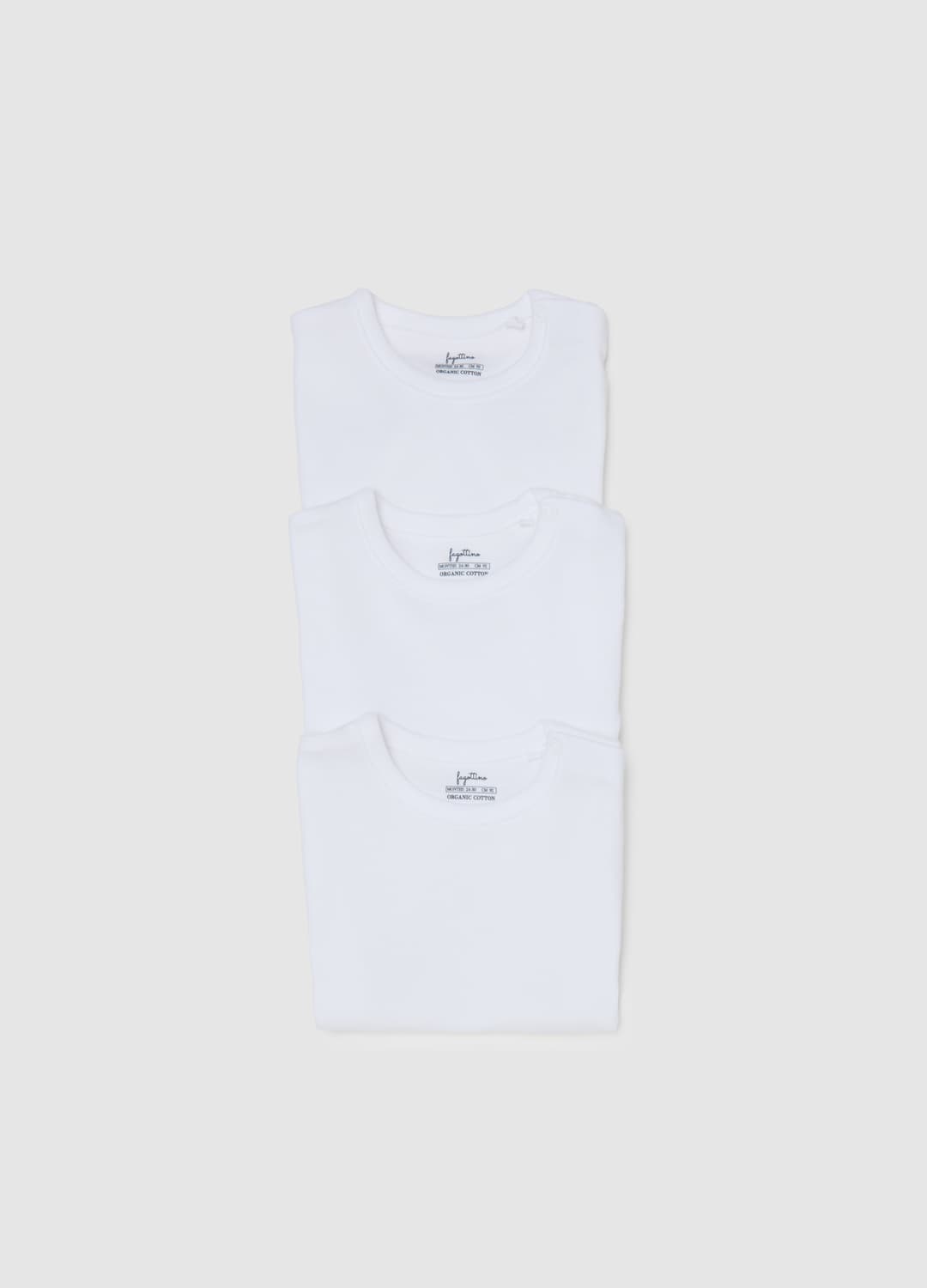 Tripack T-shirt Bianche Da Neonato In Puro Cotone Regular Fit | OVS Tripack T-shirt Bianche Da Neonato In Puro Cotone Regular Fit - 2 | OVS