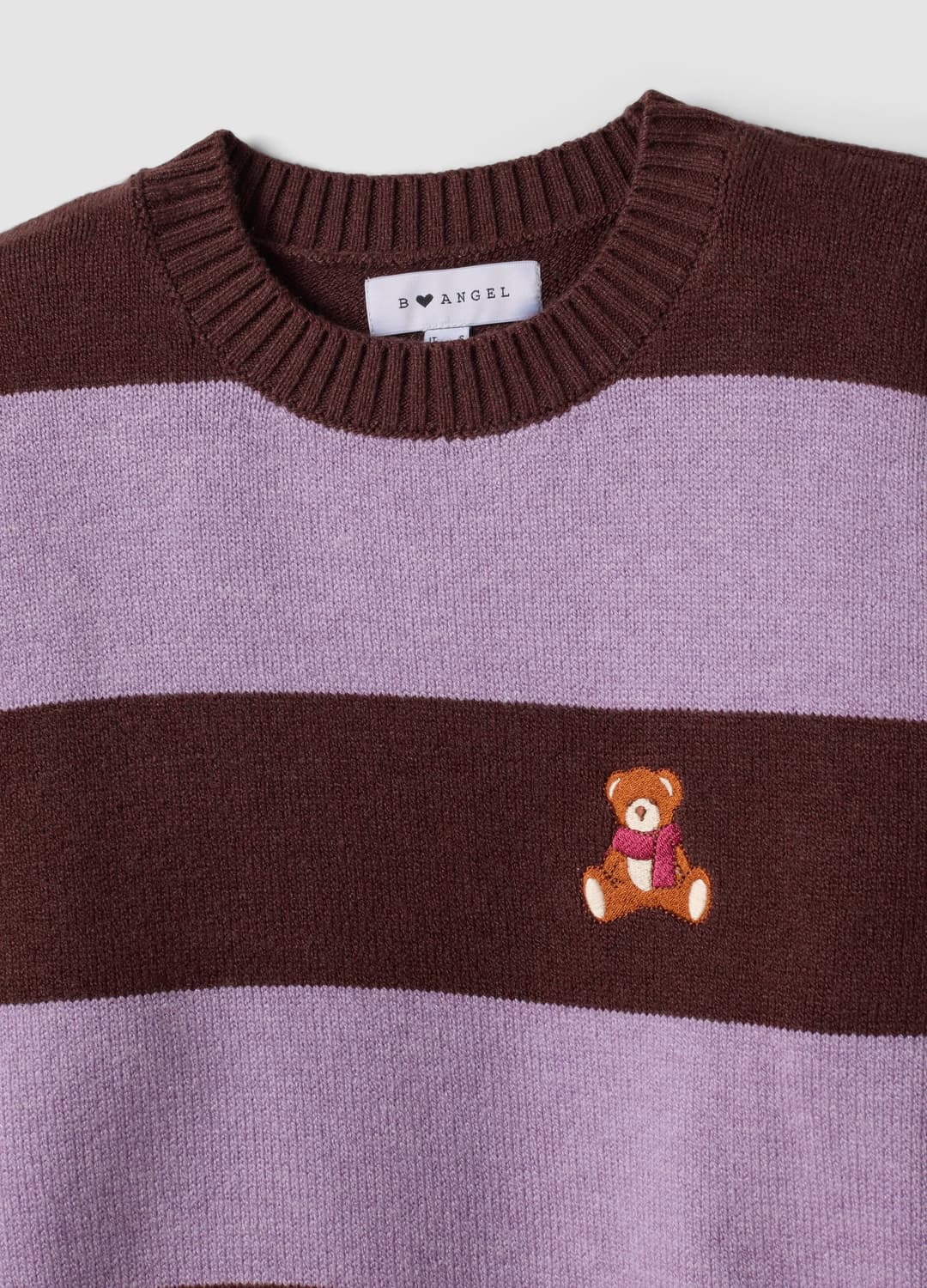 Mehrfarbiger Gestreifter Pullover Aus Viskosemix Mit Teddybär-stickerei | OVS Mehrfarbiger Gestreifter Pullover Aus Viskosemix Mit Teddybär-stickerei - 6 | OVS