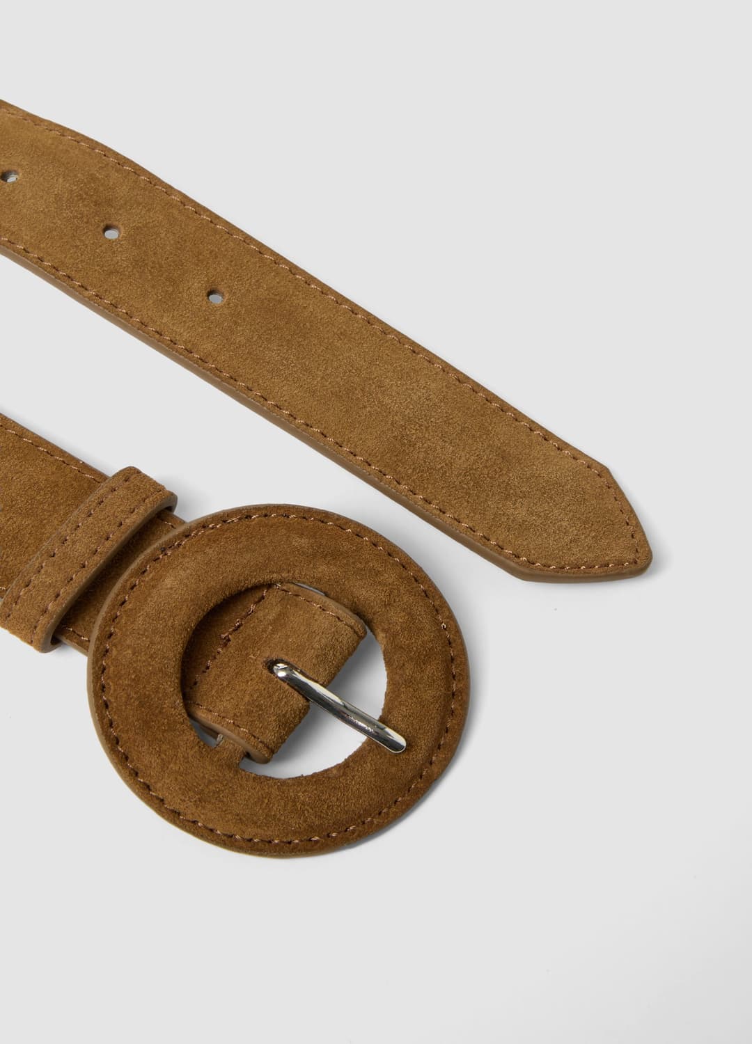 Cintura Marrone In Vera Pelle Con Fibbia Rotonda | OVS Cintura Marrone In Vera Pelle Con Fibbia Rotonda - 1 | OVS
