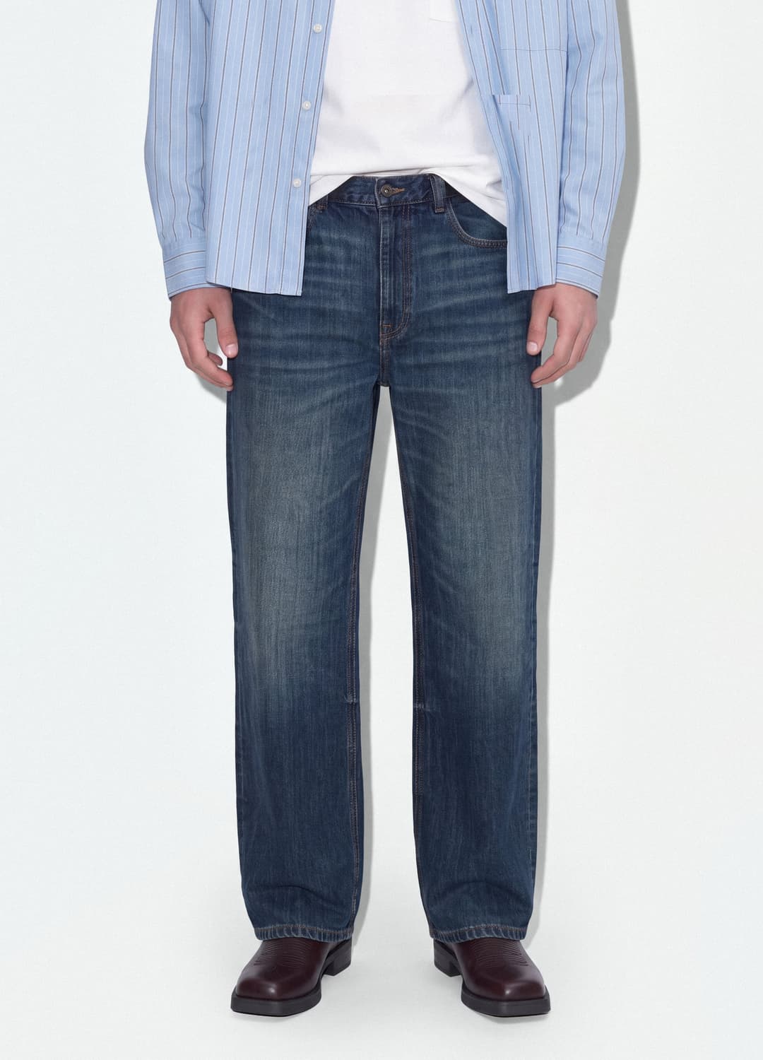 Blaue Flared-denim-jeans Aus Reiner Baumwolle | OVS Blaue Flared-denim-jeans Aus Reiner Baumwolle - 1 | OVS