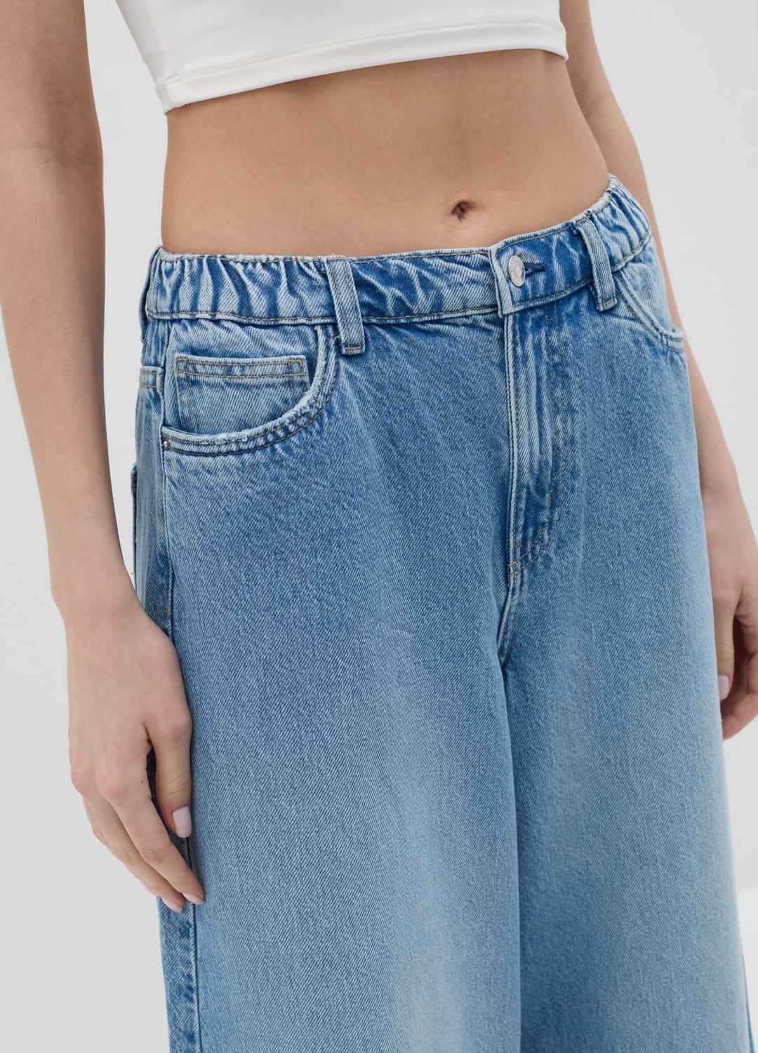 Jeans Donna Slim Elasticizzati Con Gamba Skinny - Denim Medio, Vita Media, Taglia 29
