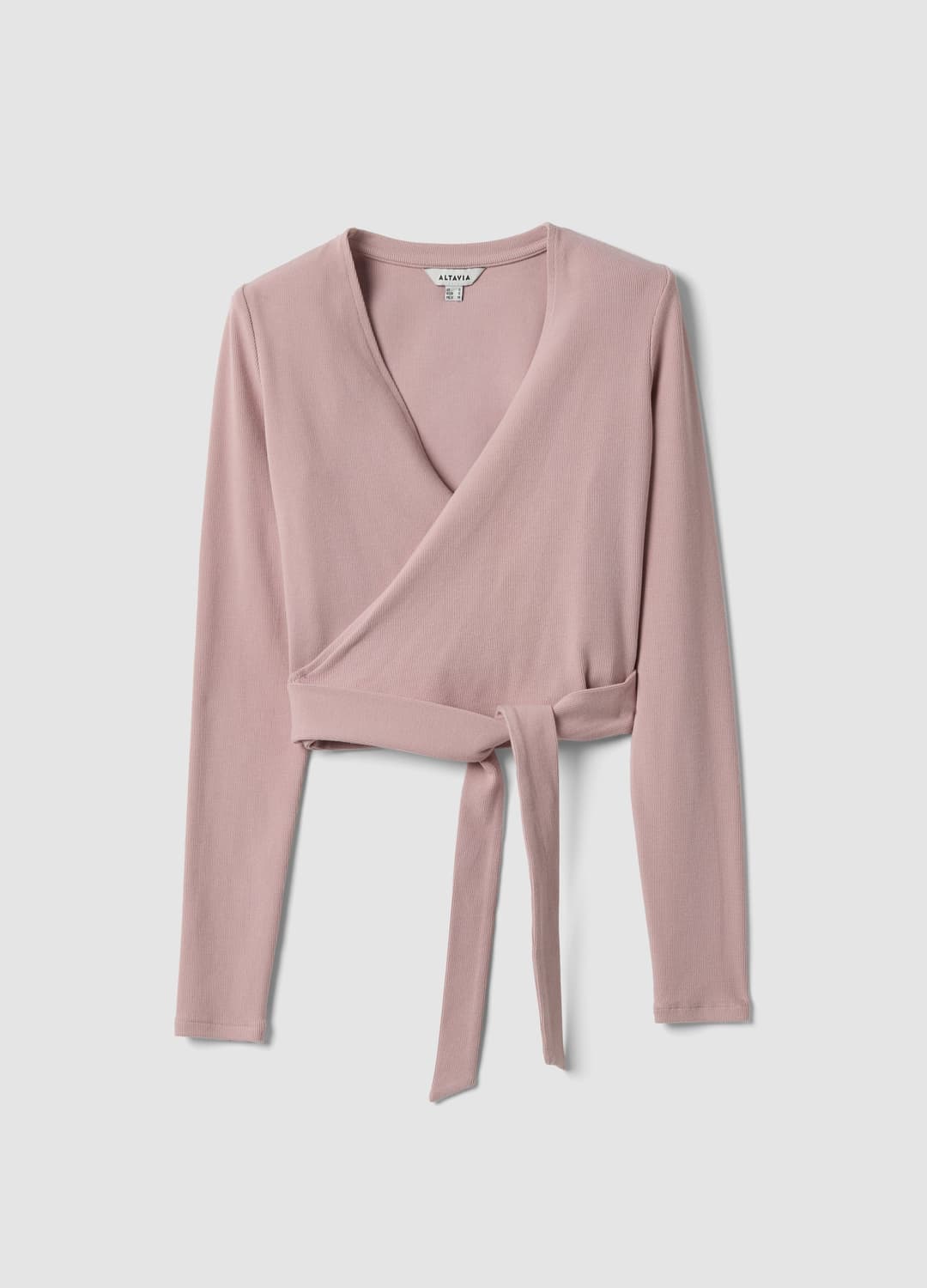 Rosa Wickeltop Aus Geripptem Stretch-baumwollstoff Altavia Studio | OVS Rosa Wickeltop Aus Geripptem Stretch-baumwollstoff Altavia Studio - 5 | OVS