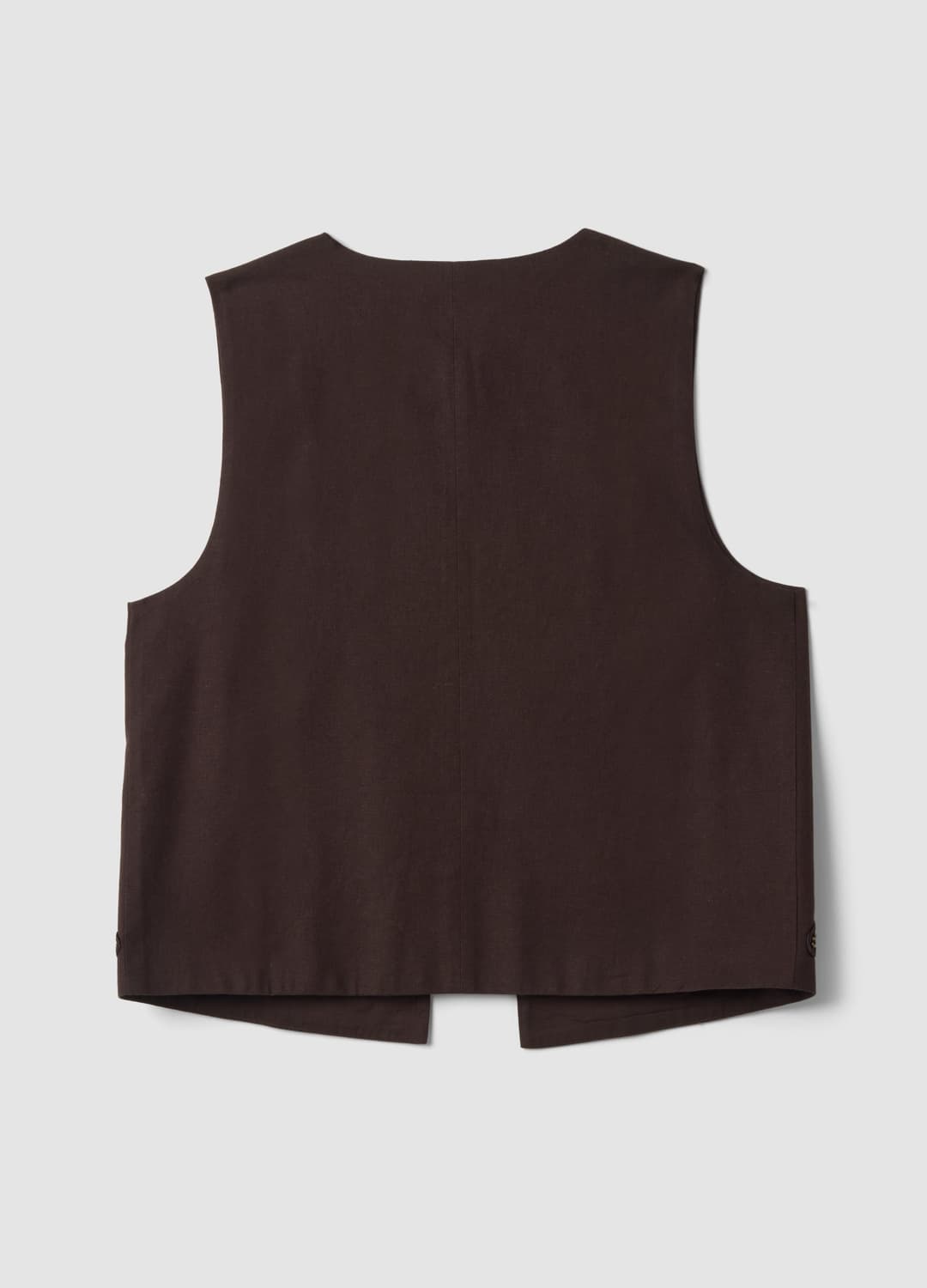 Gilet Marrone In Misto Cotone E Lino Con Ricamo Floreale | OVS Gilet Marrone In Misto Cotone E Lino Con Ricamo Floreale - 2 | OVS