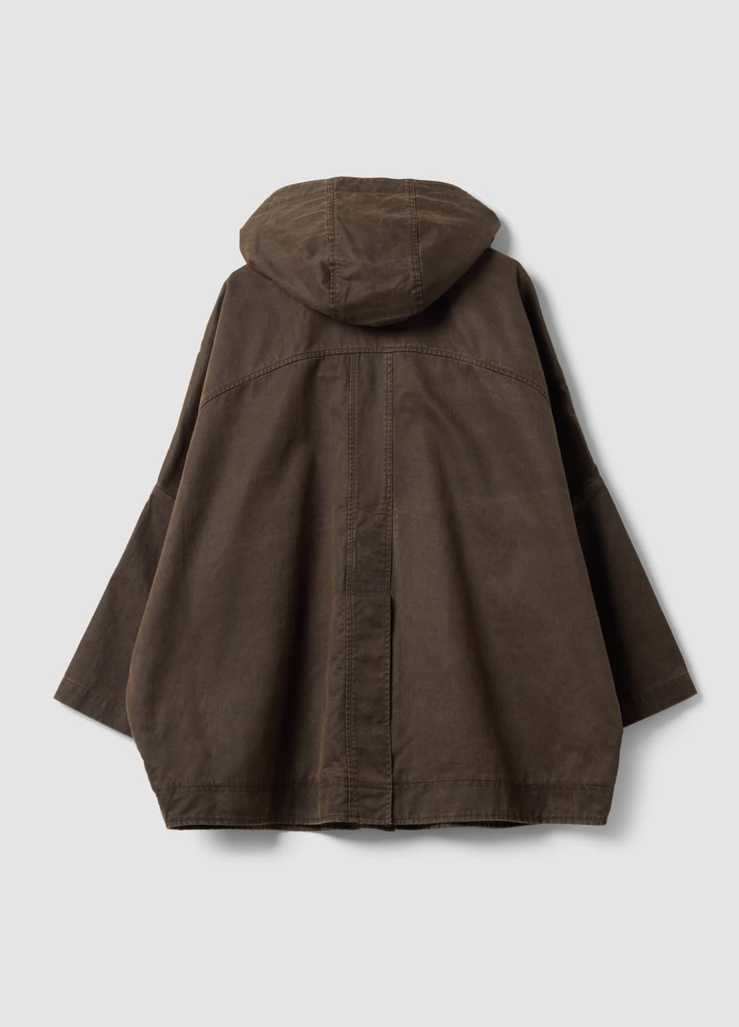 Giacca Marrone Con Cappuccio In Misto Cotone Over Fit Con Colletto A Contrasto | OVS Giacca Marrone Con Cappuccio In Misto Cotone Over Fit Con Colletto A Contrasto - 2 | OVS