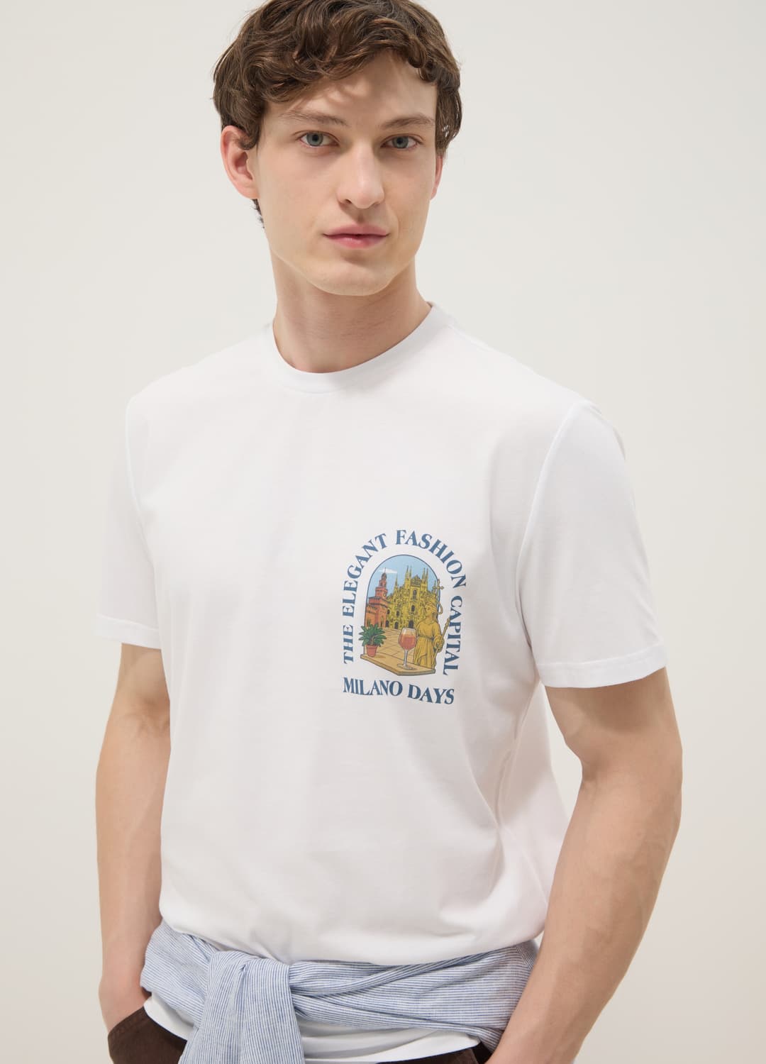T-shirt Bianca In Puro Cotone Con Stampa Regular Fit | OVS T-shirt Bianca In Puro Cotone Con Stampa Regular Fit - 0 | OVS