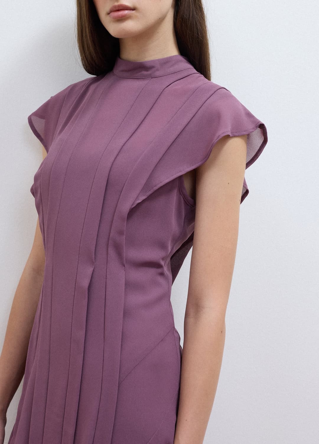 Violettes Kleid Mit Kurzen Volantärmeln In Relaxed Fit | OVS Violettes Kleid Mit Kurzen Volantärmeln In Relaxed Fit - 2 | OVS