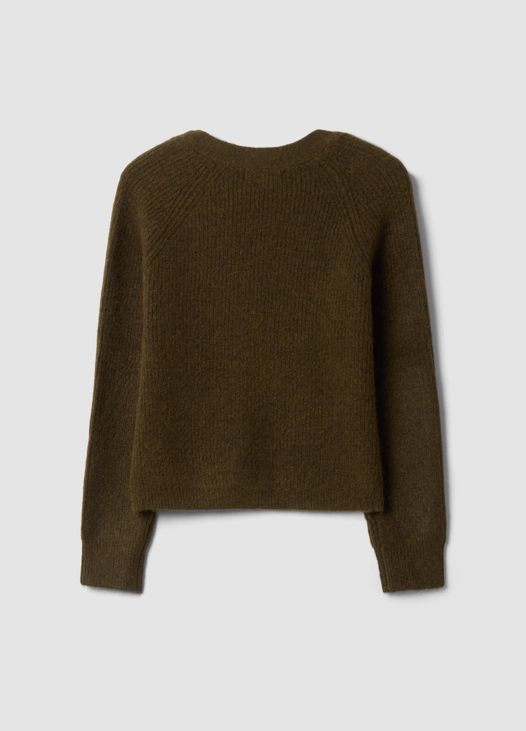 Grüner Cardigan Aus Stretchwolle Mit Tiefem V-ausschnitt | OVS Grüner Cardigan Aus Stretchwolle Mit Tiefem V-ausschnitt - 2 | OVS
